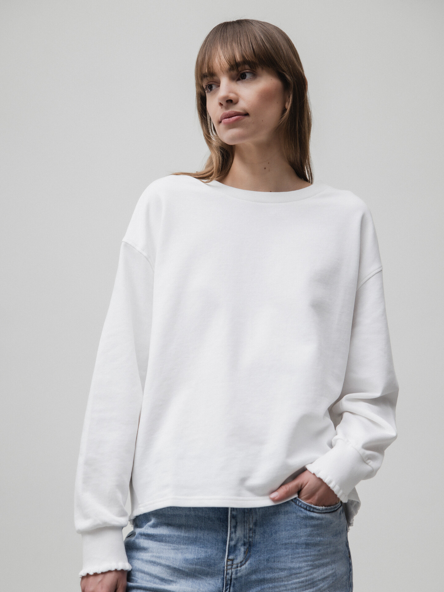 LOVE JOY VICTORY Sweatshirt Damen (001 WHITE)