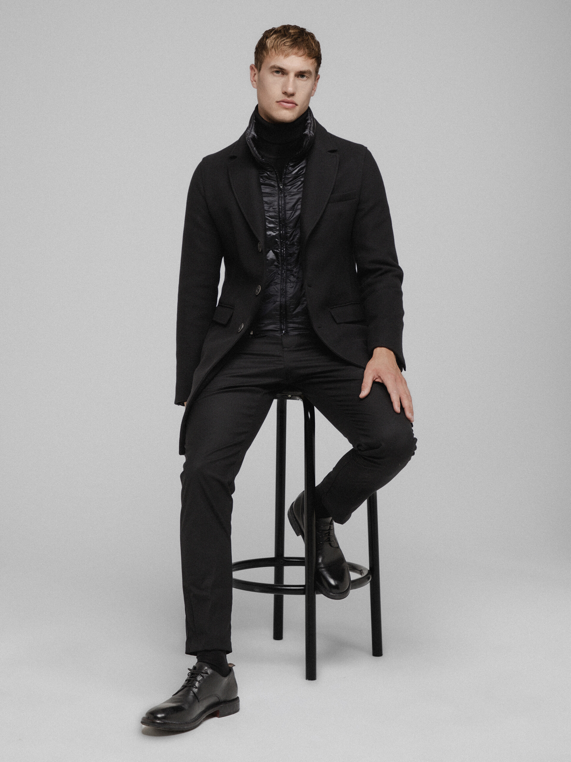 HERNO Wollmantel mit Unterjacke Herren (9300 NERO)