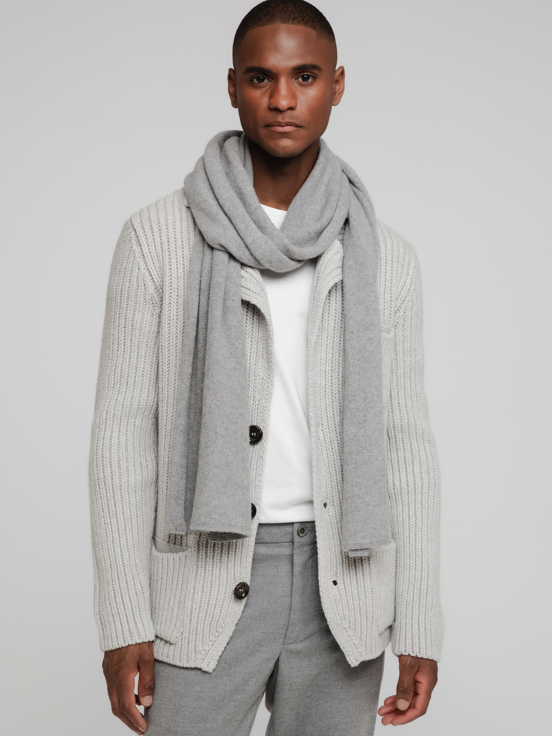 DANIELE FIESOLI Schal aus Cashmere Herren (11 GREY)