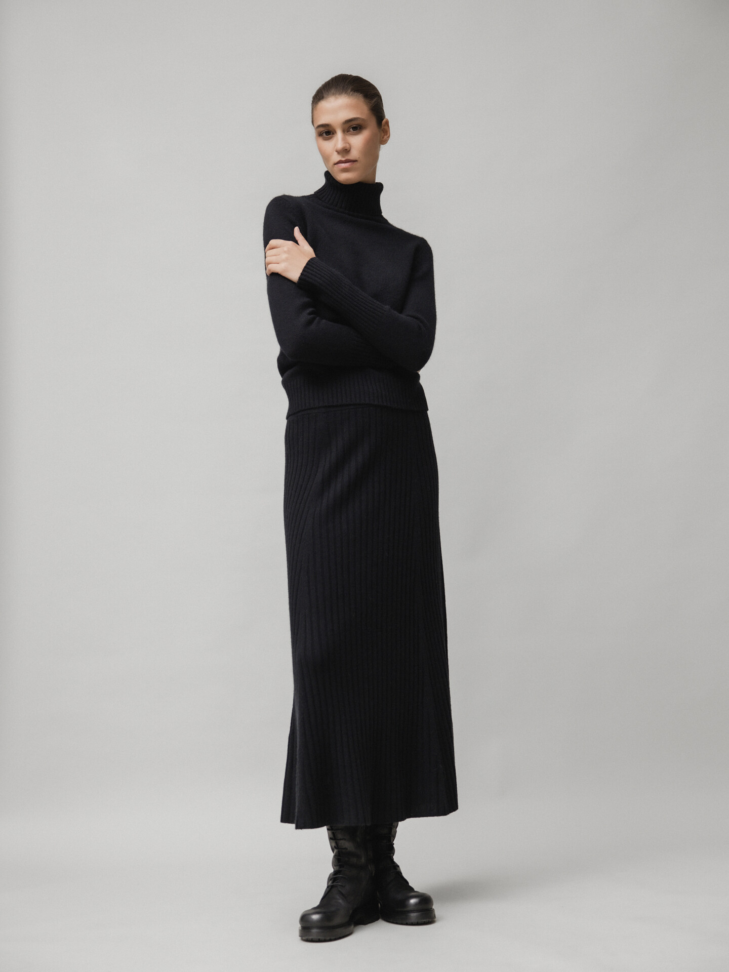 DANIELS Maxi-Rock aus Wolle Damen (BLACK)