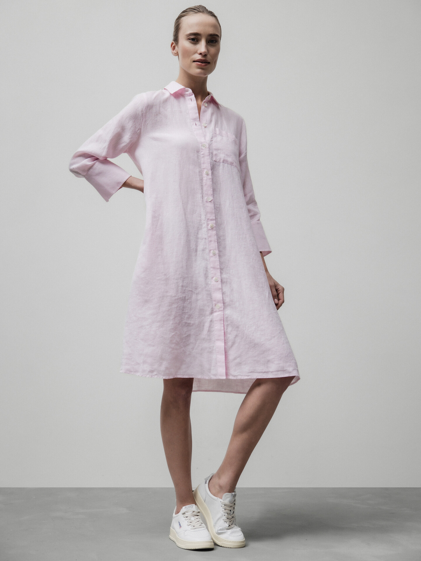 Midi-Kleid aus Leinen von ROBERT FRIEDMAN 20 ROSA online shoppen – DANIELS