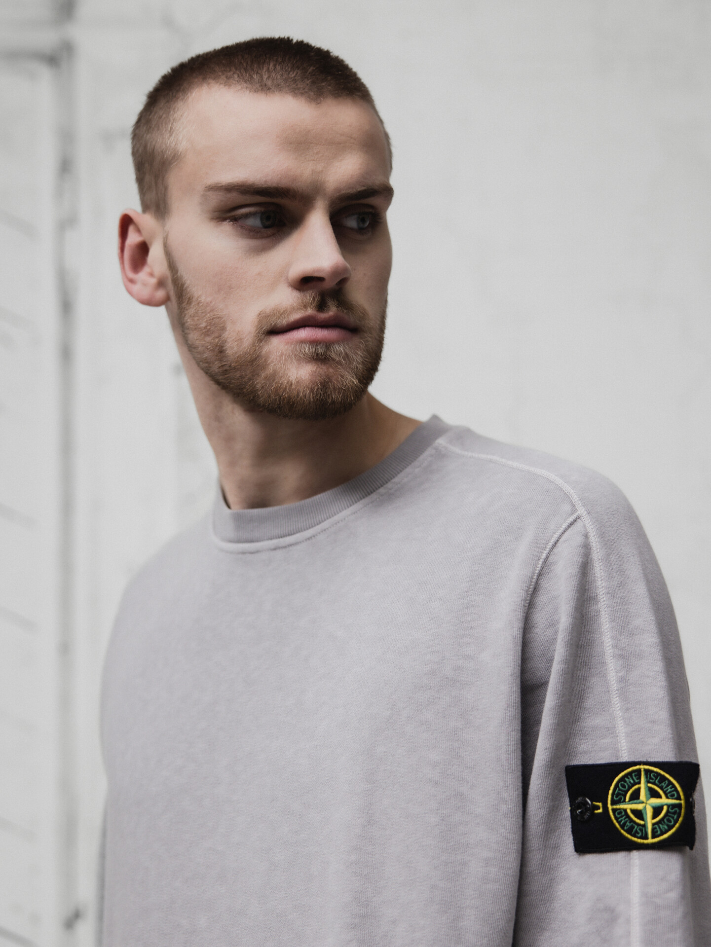 Sweatshirt aus Baumwolle von STONE ISLAND 0164 SCHLAMM online 
