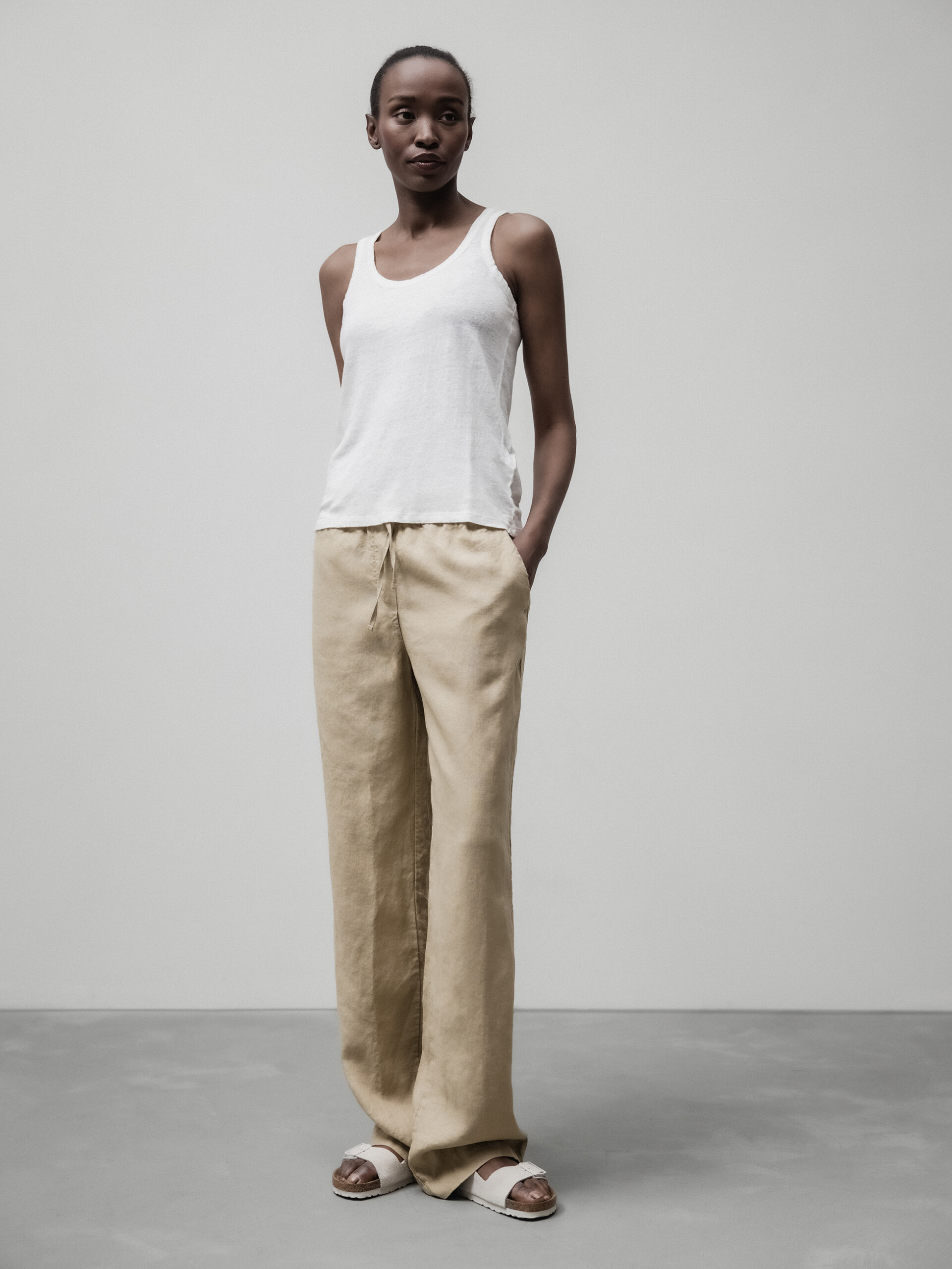 DANIELS Lässige Hose aus Leinen Damen (SAND)