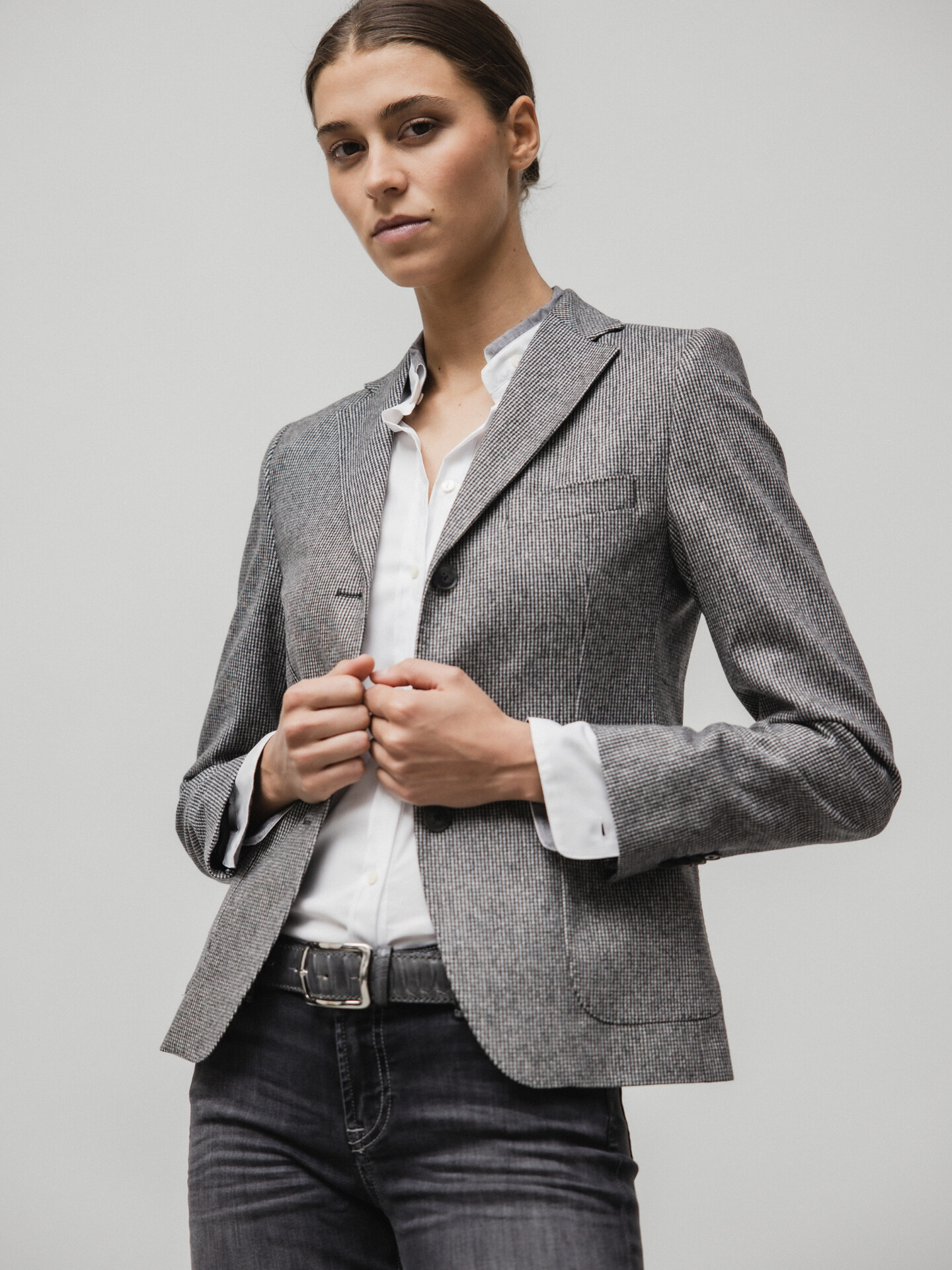 DANIELS Blazer aus Wolle Damen (5107 0001/SCHWARZ WEISS)