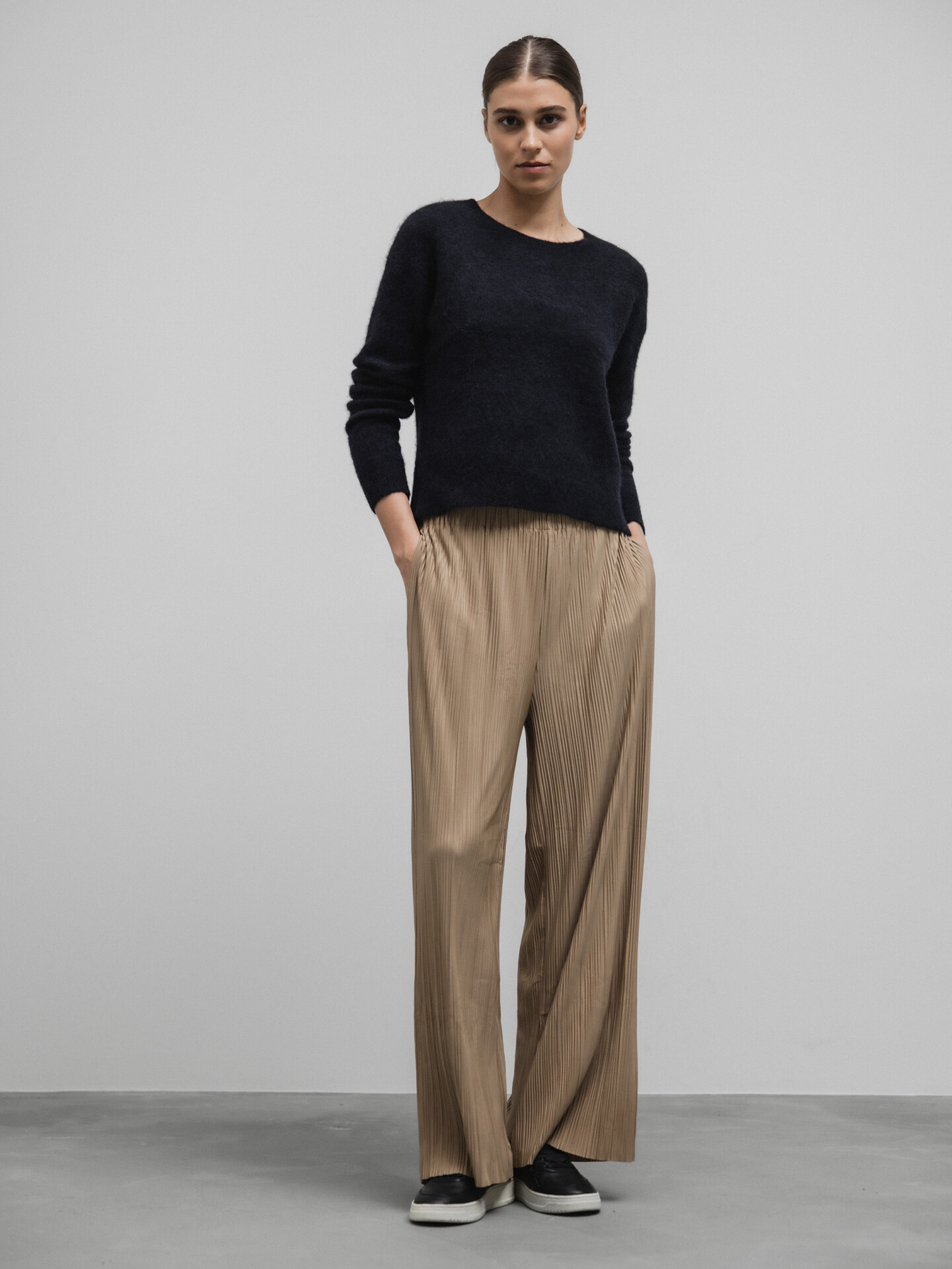 SAMSØE SAMSØE Weite Plissee-Hose Damen (LEAD GREY)