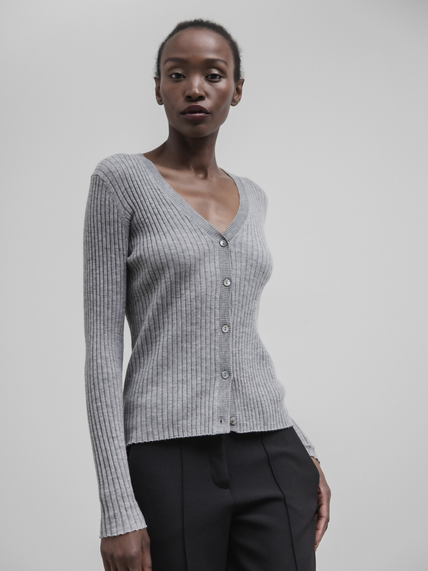 MOS MOSH Strickjacke Damen (818 SHARKSKIN)