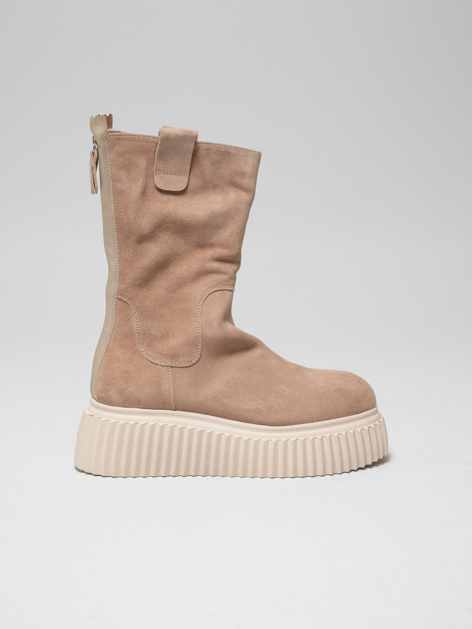 AGL Chunky-Boots aus Veloursleder Damen (0551 GHIBLI ROSA)