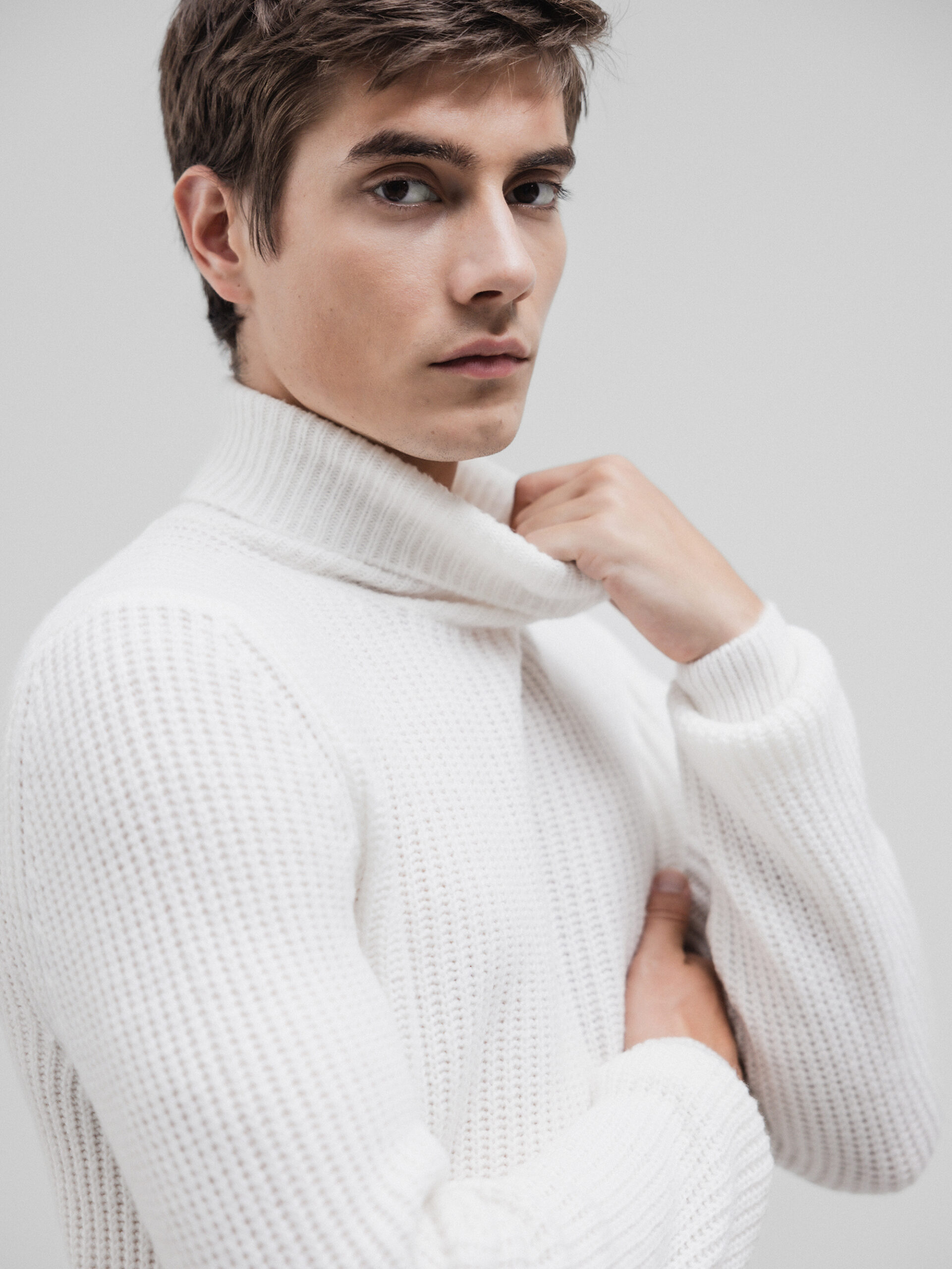 GRAN SASSO Rollkragenpullover aus Schurwolle Herren (001 OFF WHITE)