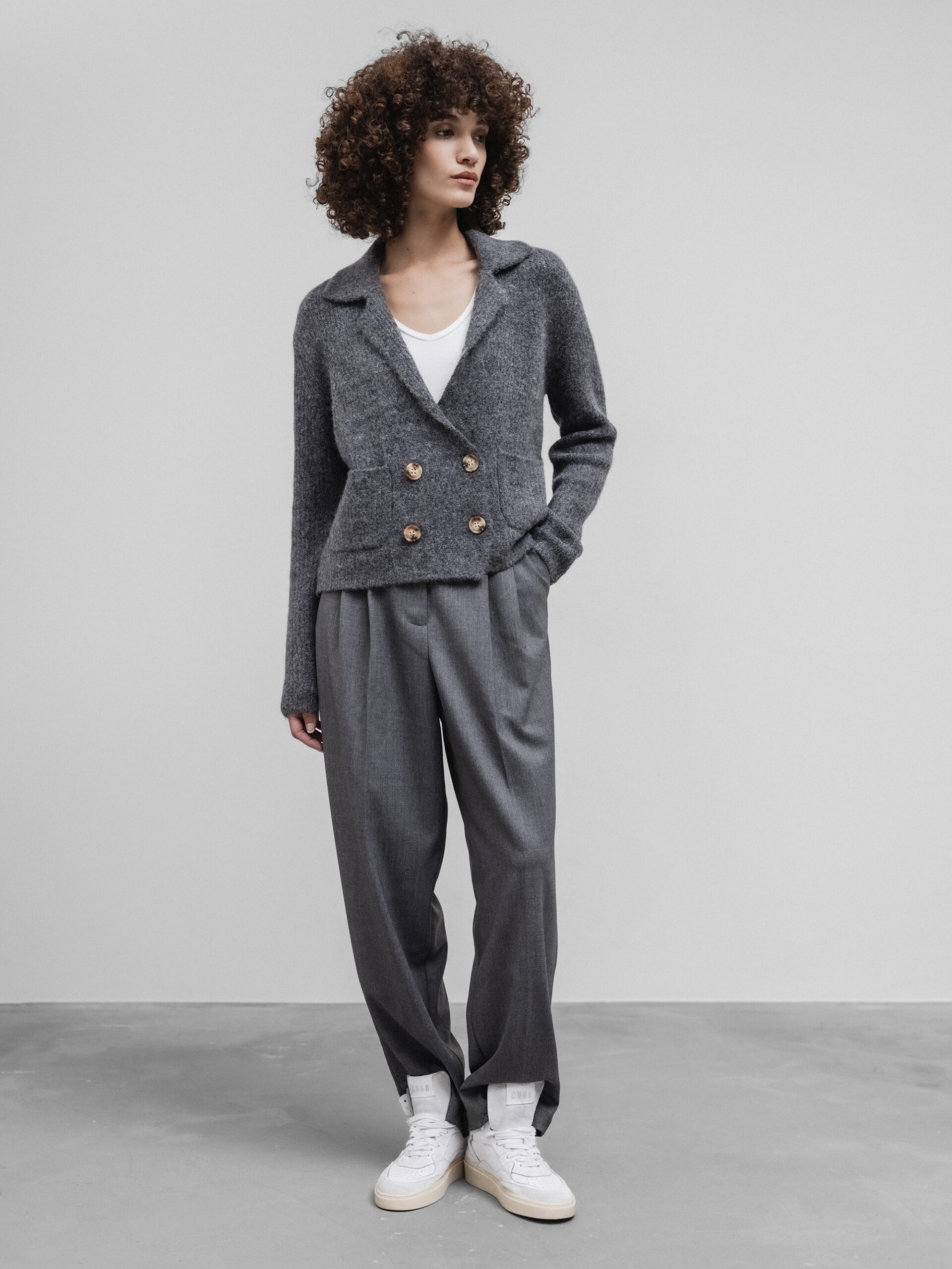 ELIAS RUMELIS Weite Hose Damen (921 GREY MEL)