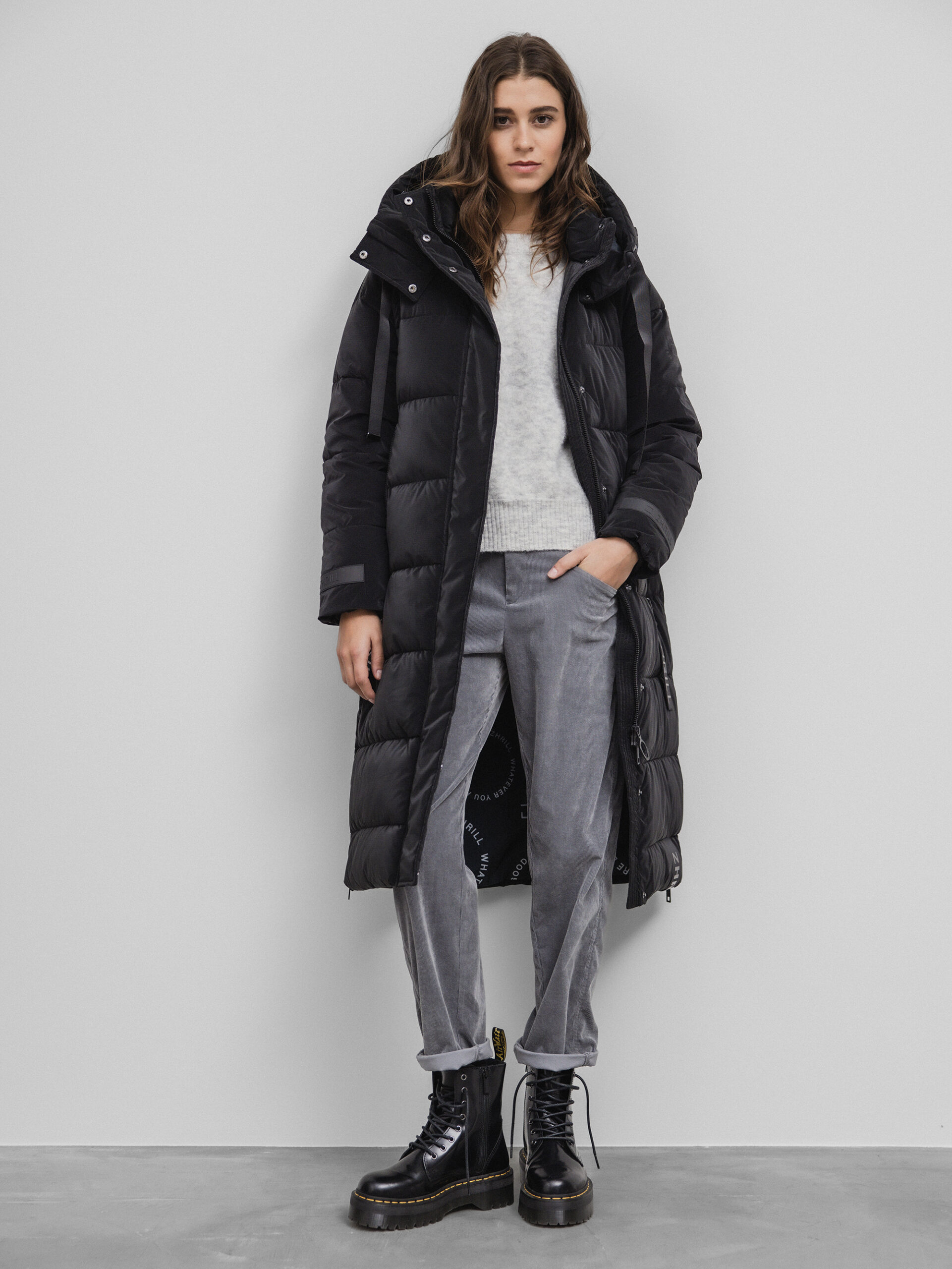 Steppmantel von ZHRILL N9001 JET BLACK online shoppen – DANIELS