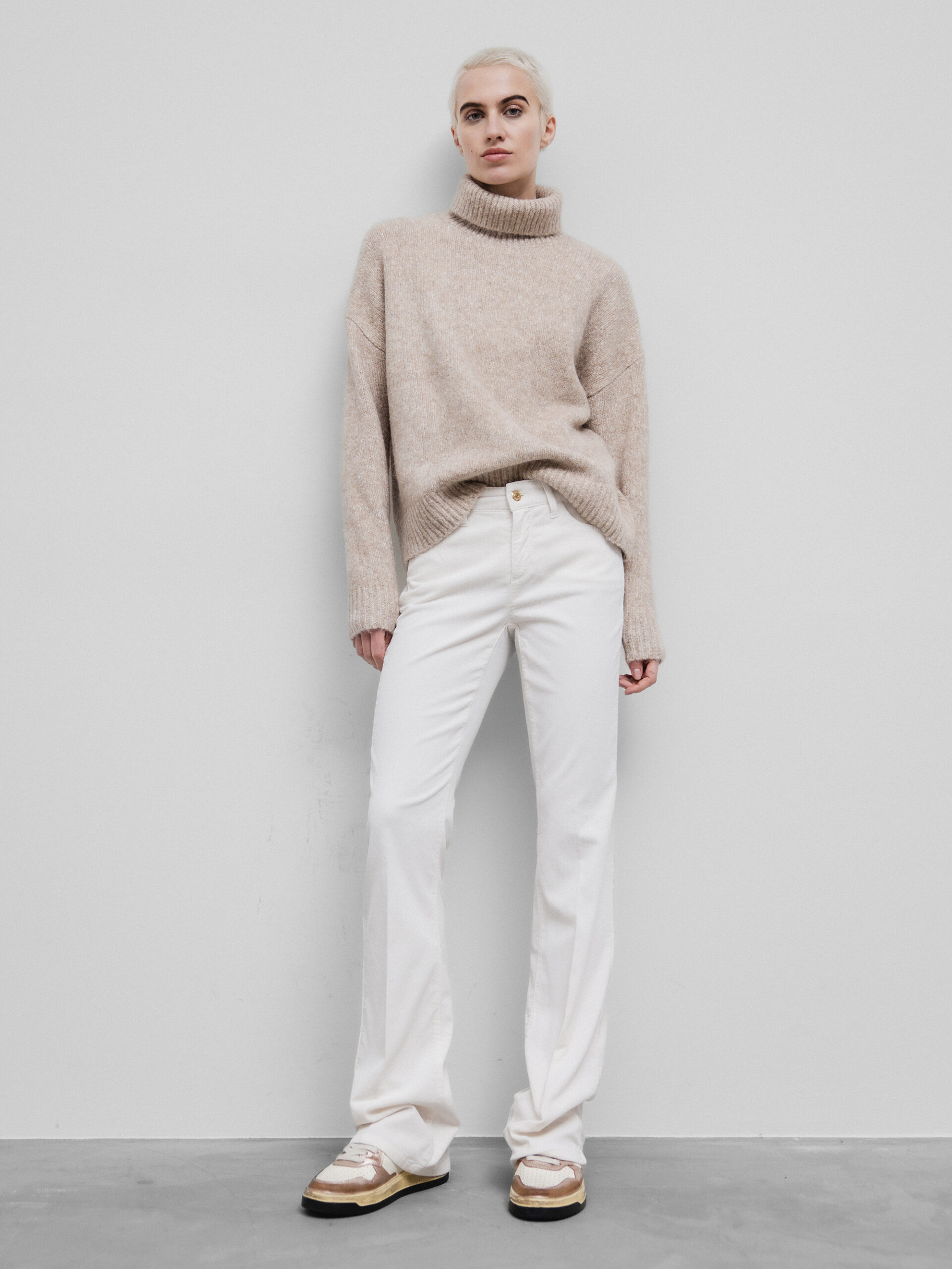 CAMBIO Flared Cordhose Damen (019 ECRU)