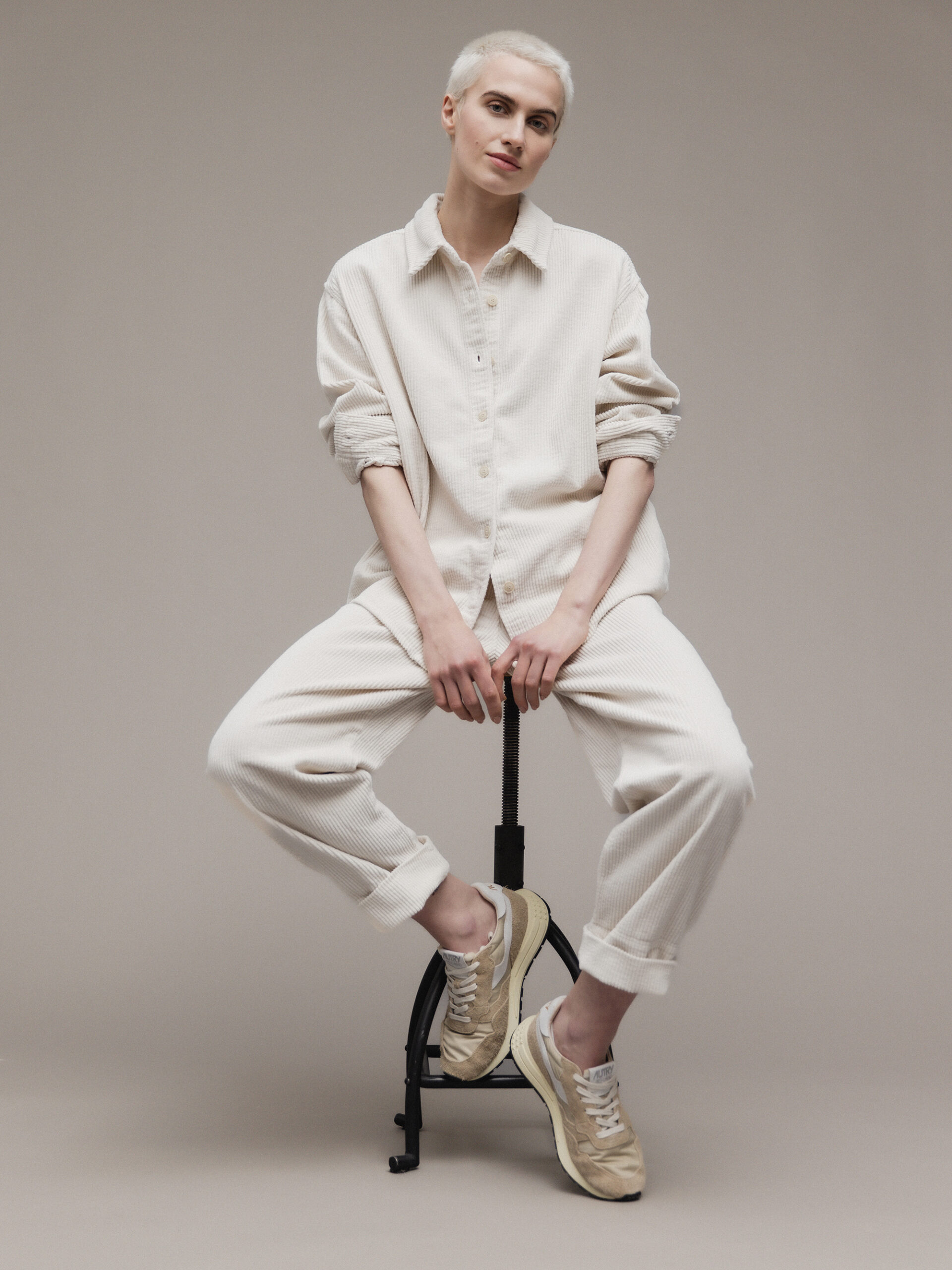 AMERICAN VINTAGE Lässige Cordhose Damen (ECRU VINT)