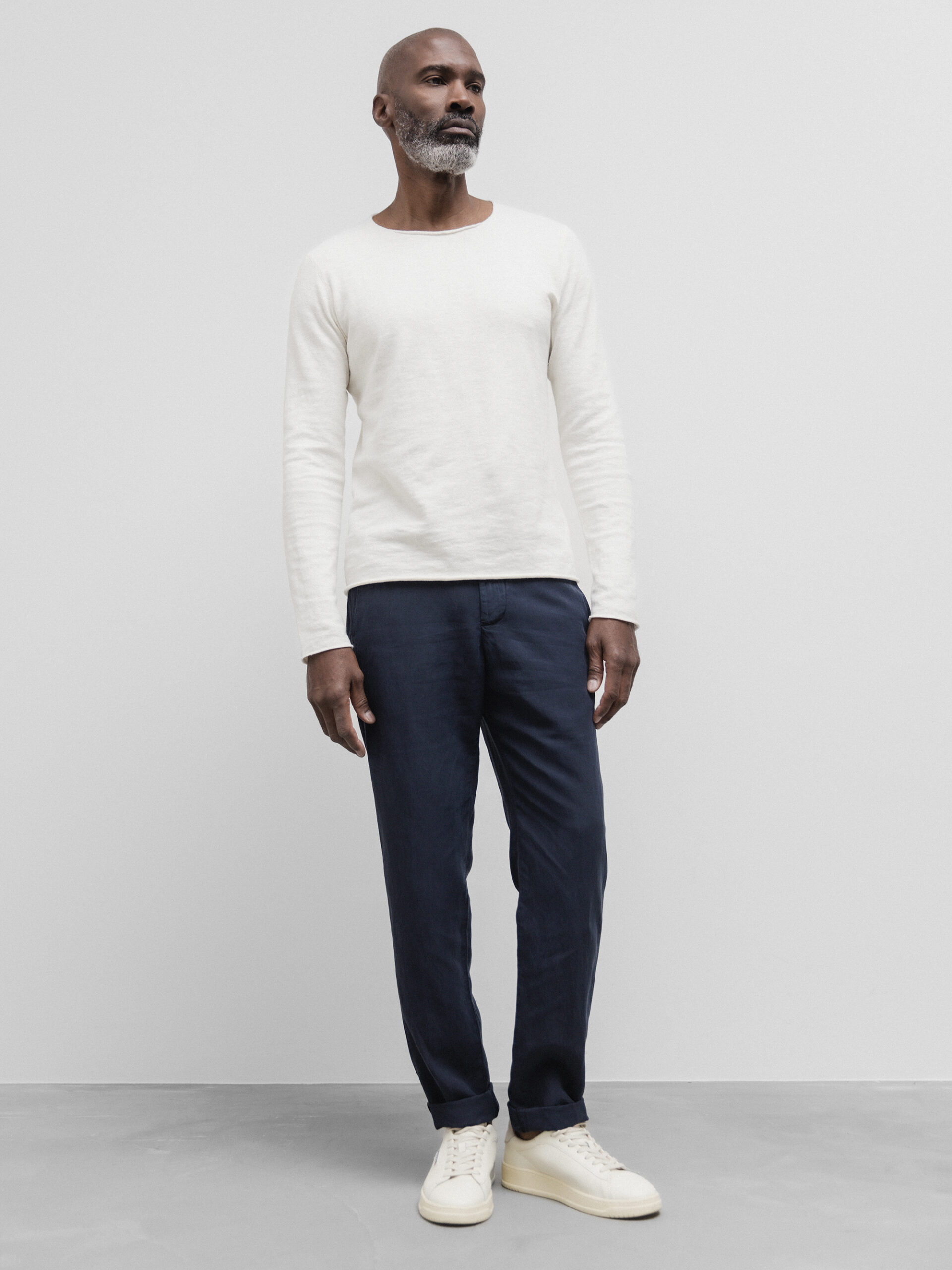 MYTHS Lässige Chinohose Herren (037 NAVY)
