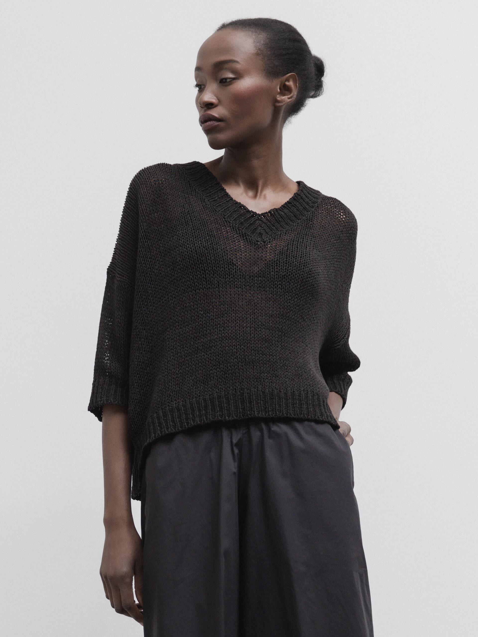 ROBERTO COLLINA Pullover Damen (9 SCHWARZ)