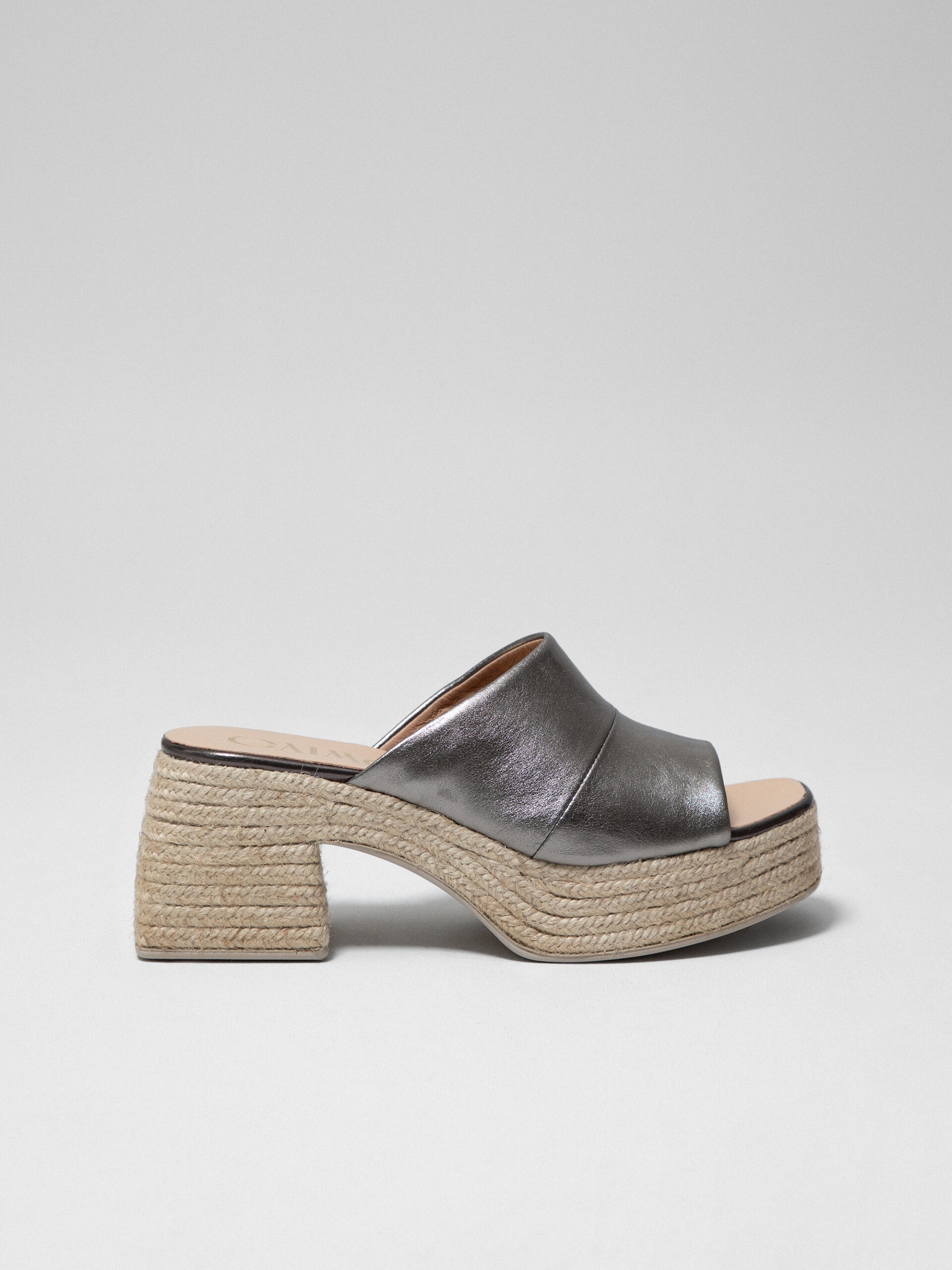 GAIMO Plateau- Sandaletten Damen (0101 PEWTER GREY METAL)