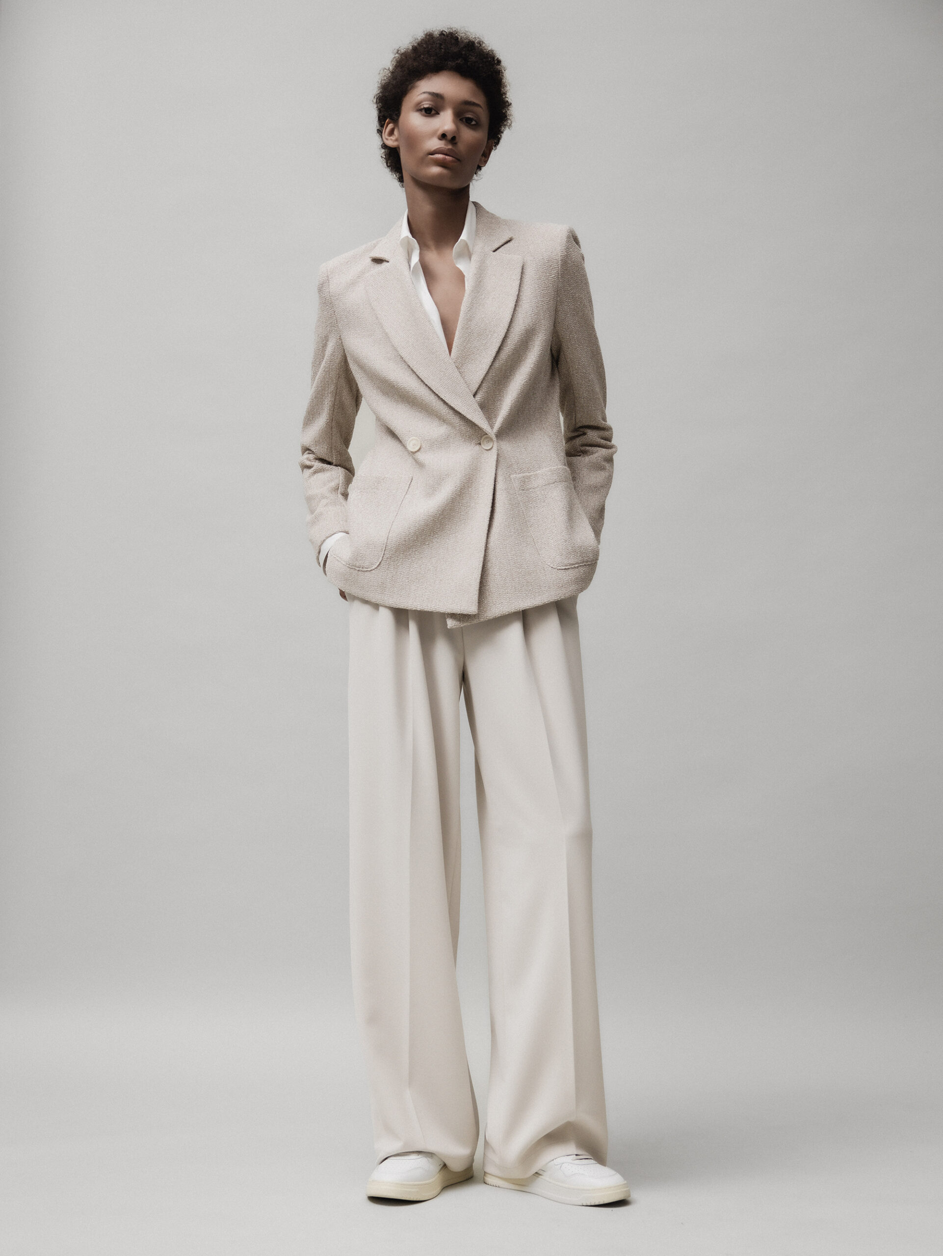 HARRIS WHARF LONDON Bouclé-Blazer Damen (PX02 BEIGE MIX)