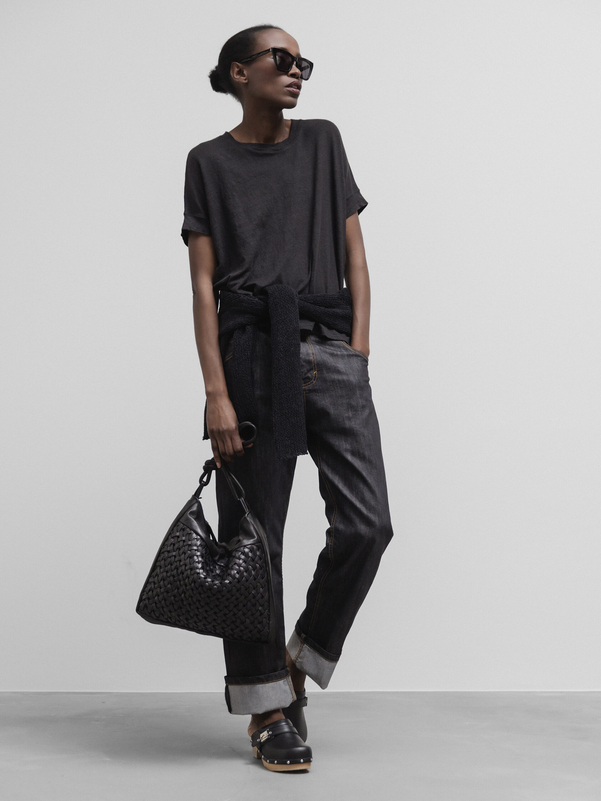 DANIELS T-Shirt aus Leinen Damen (SCHWARZ)