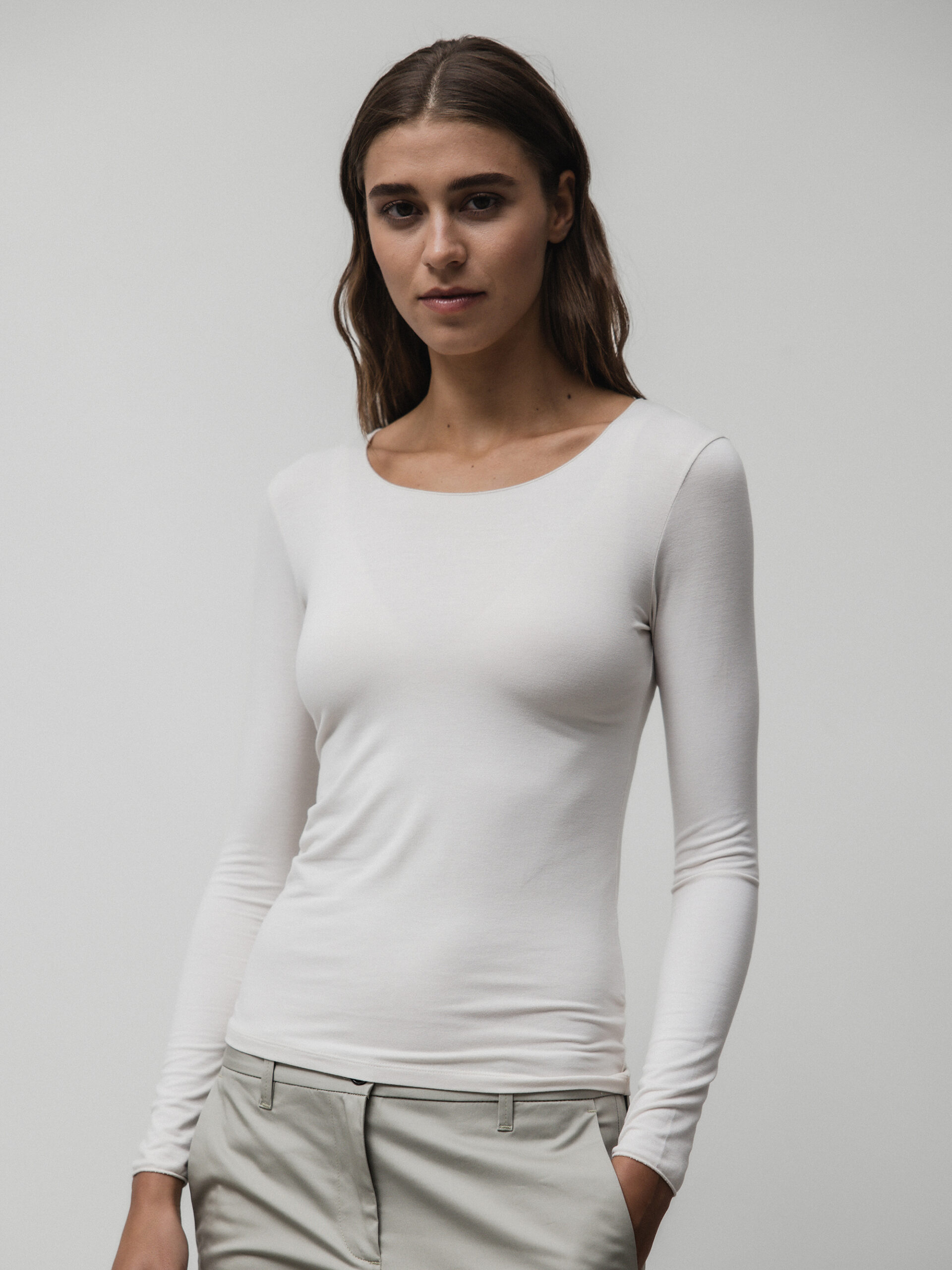 DANIELS Langarmshirt Damen (KREIDE)