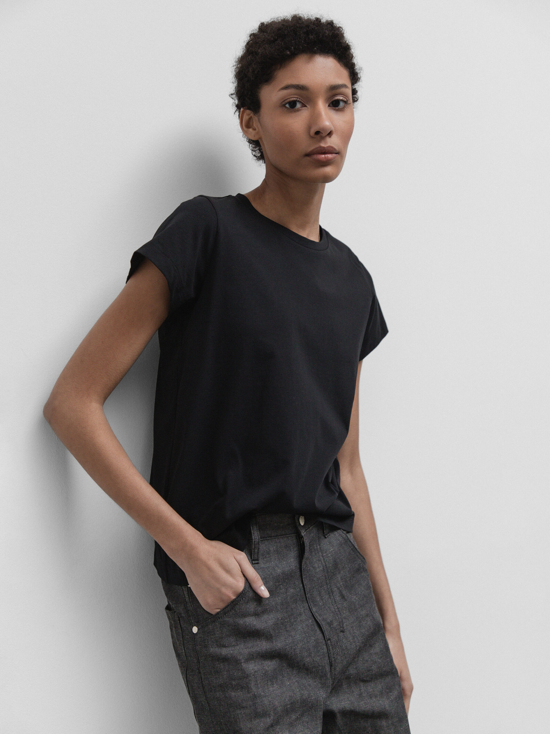 LIS LAREIDA T-Shirt aus Baumwolle Damen (900 SCHWARZ)