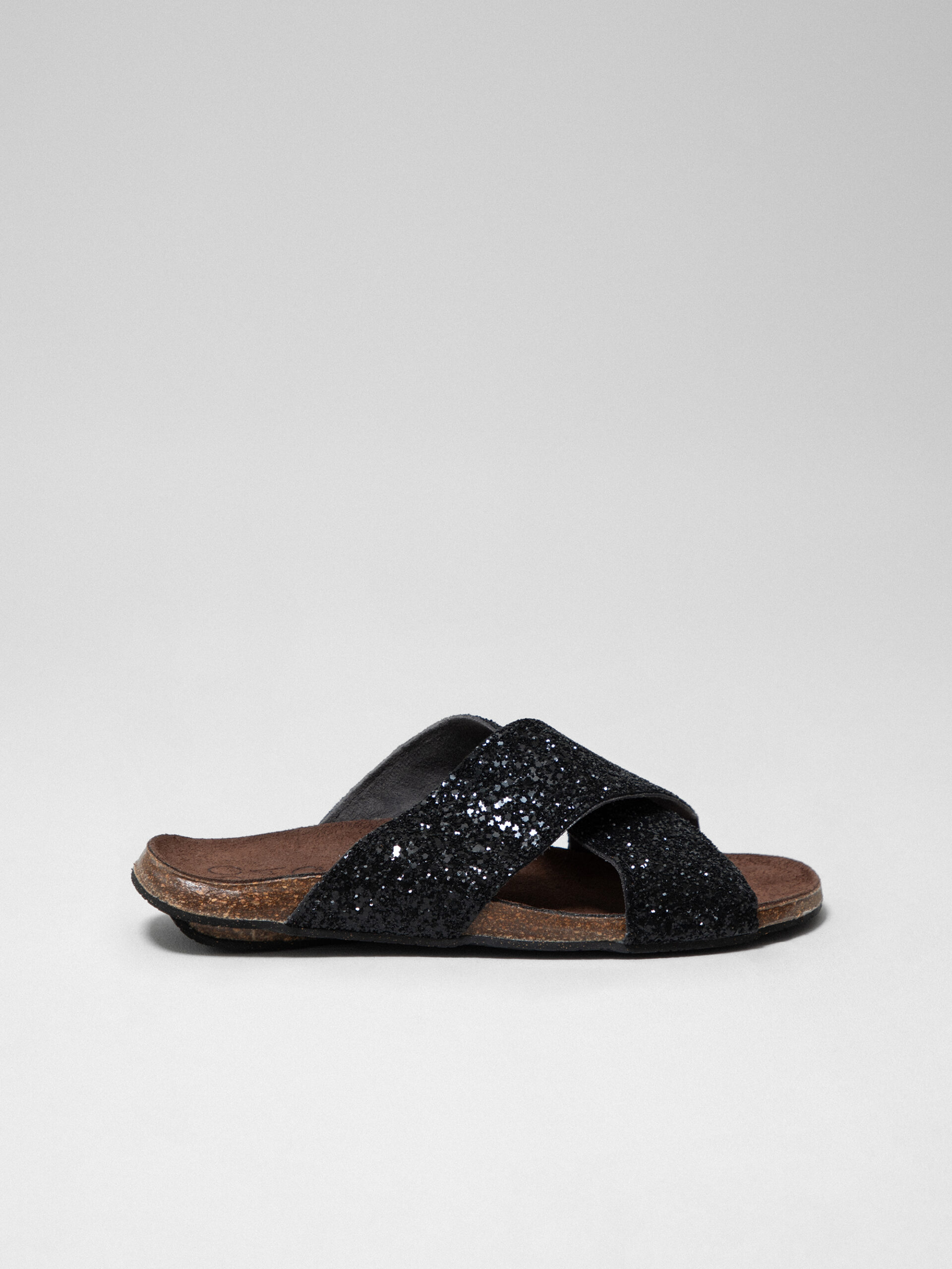 BOSABO Sandalen Damen (GLITTER NOIR)