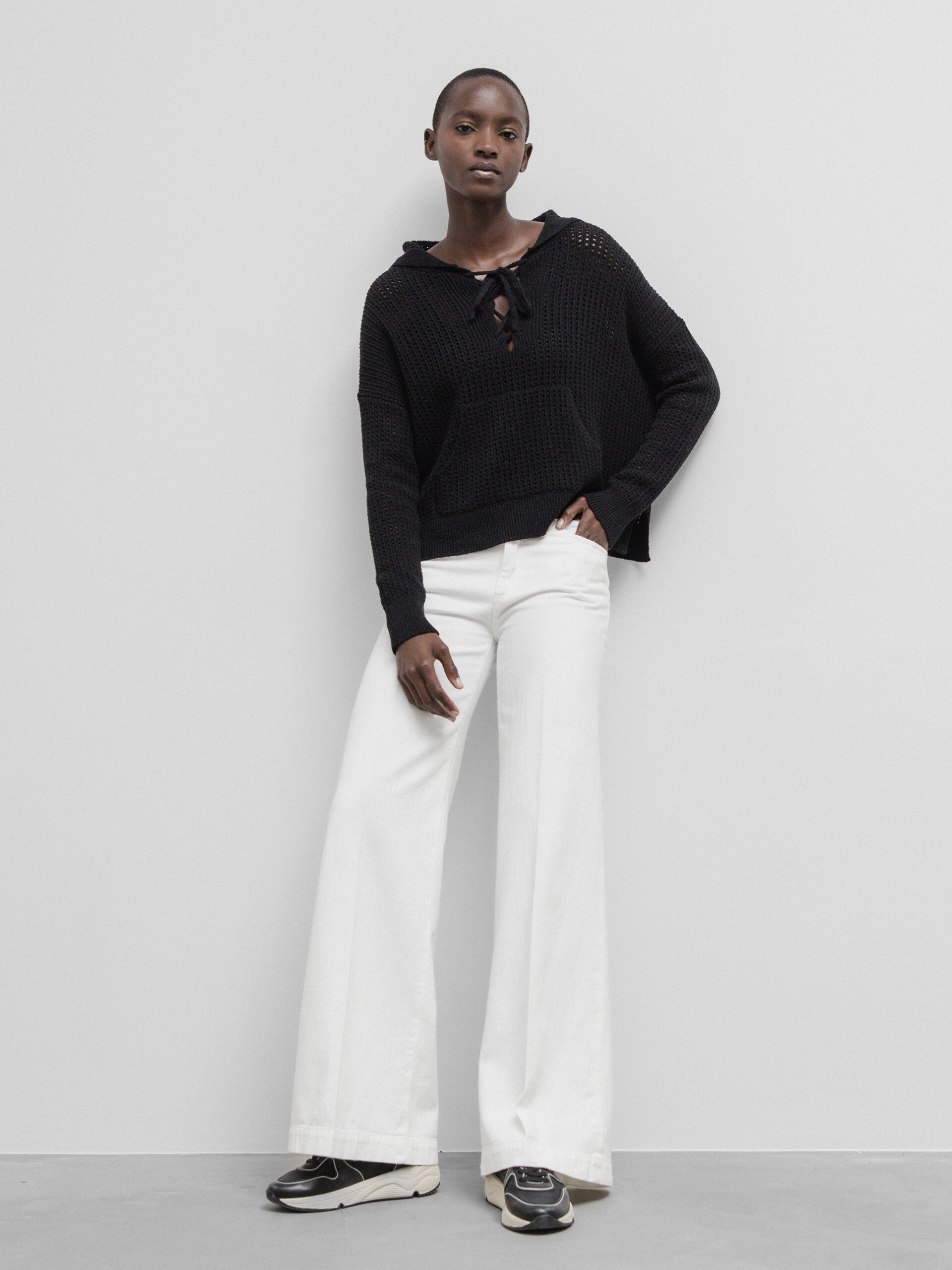 NINE IN THE MORNING Wide Leg Jeans Damen (WEISS)