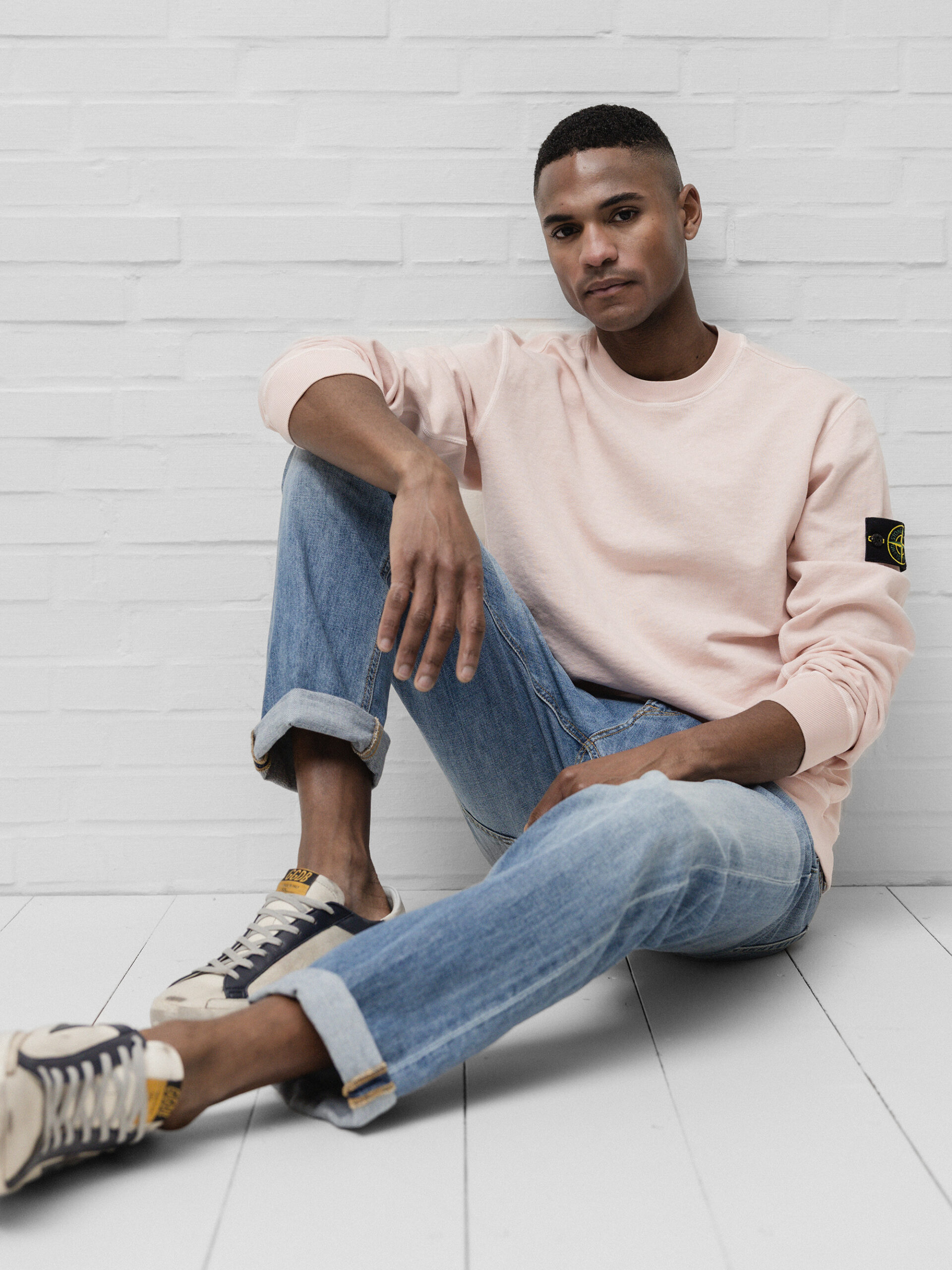 STONE ISLAND Sweatshirt aus Baumwolle Herren (V0182 ROSA)