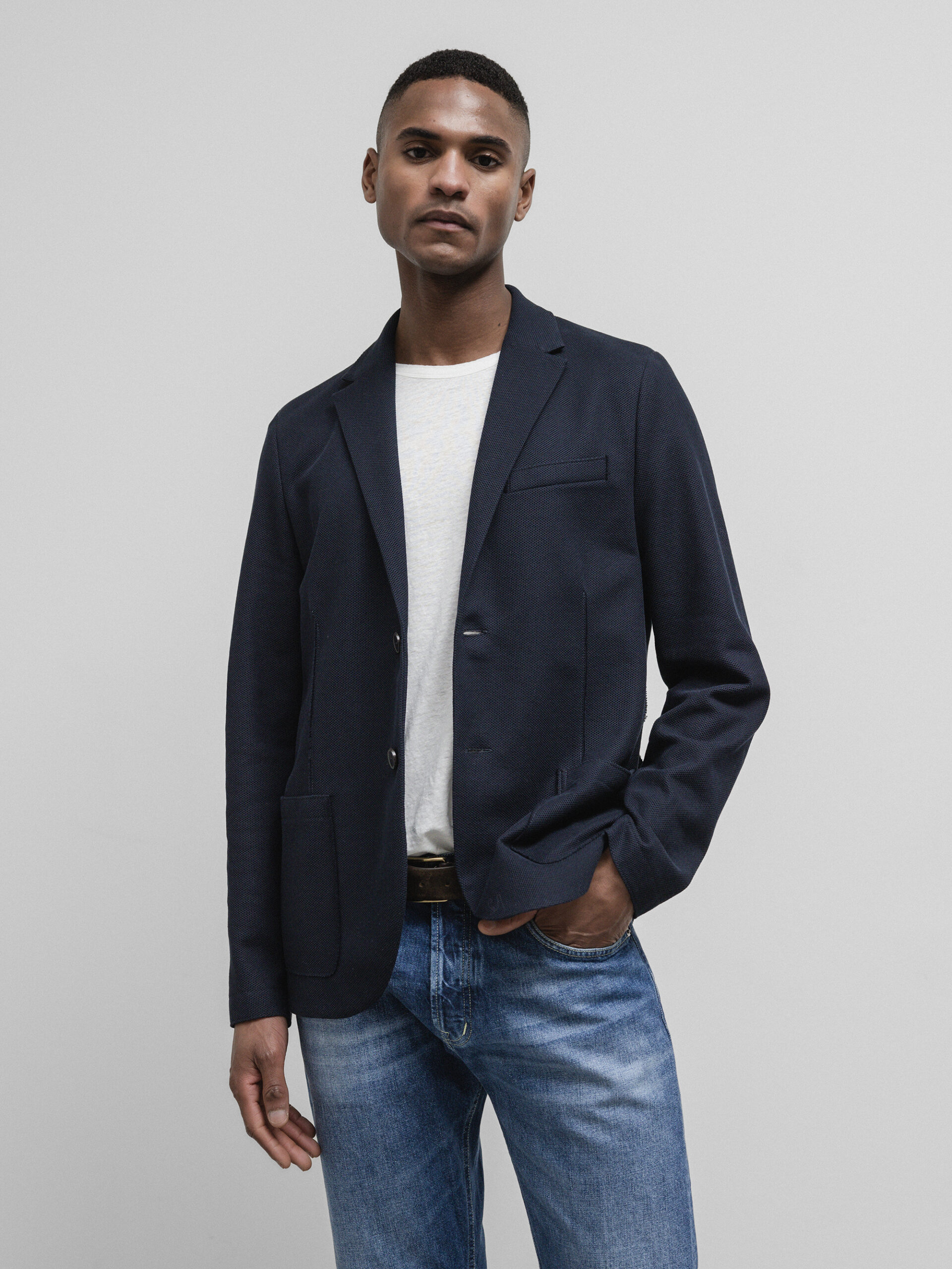 HARRIS WHARF LONDON Baumwollsakko Herren (358 NAVY)