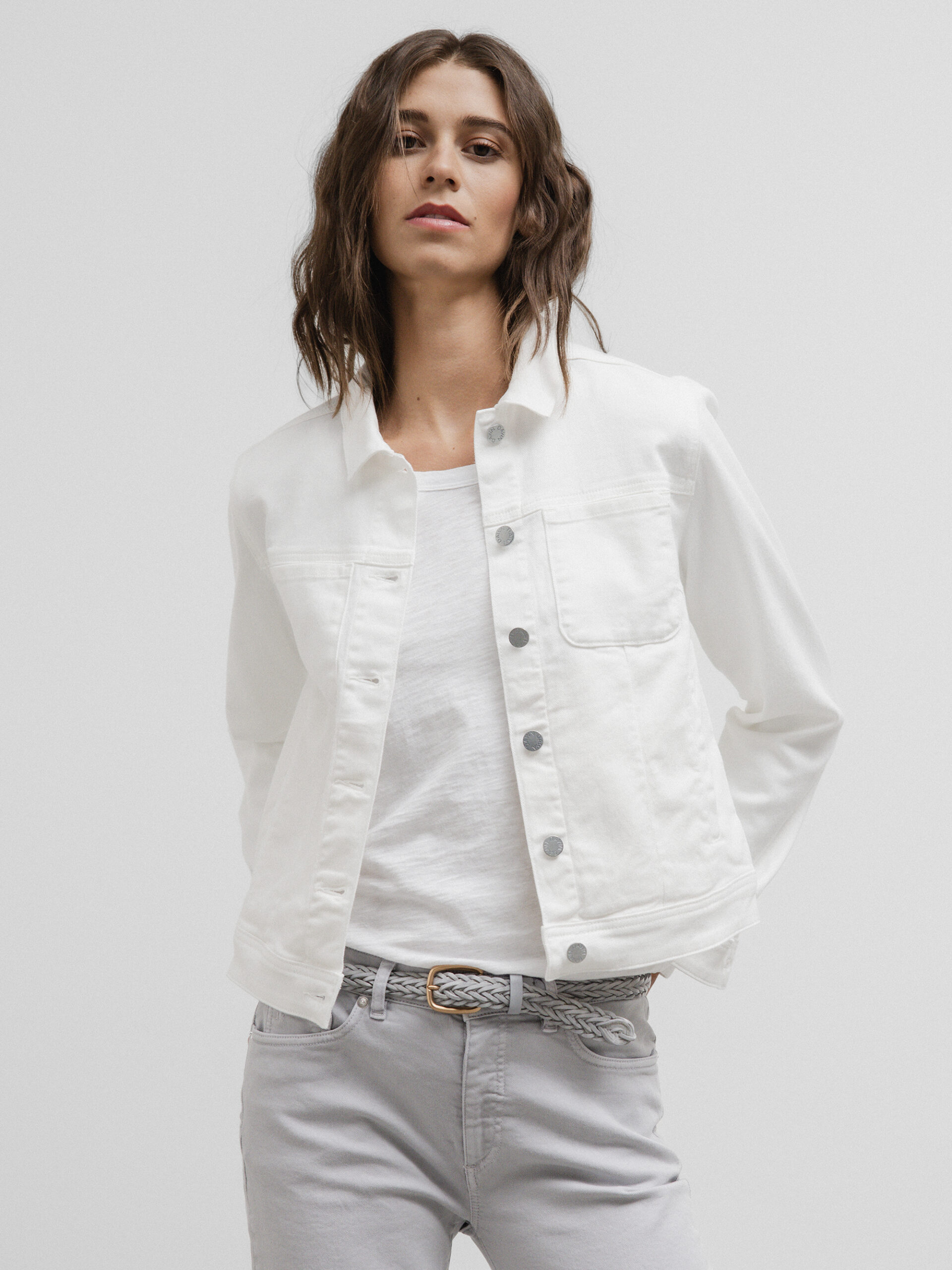 DAWN Jeansjacke Damen (100 WHITE DENIM)