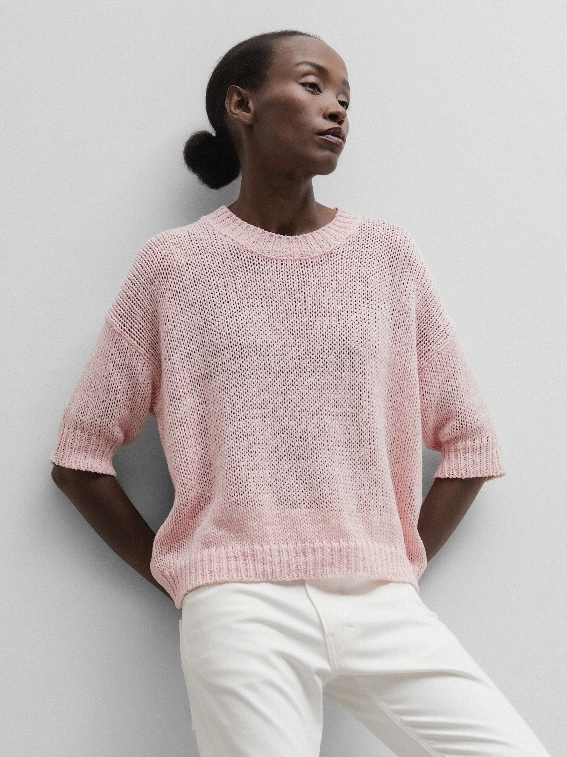 ROBERTO COLLINA Pullover aus Baumwolle Damen (31 ROSE)