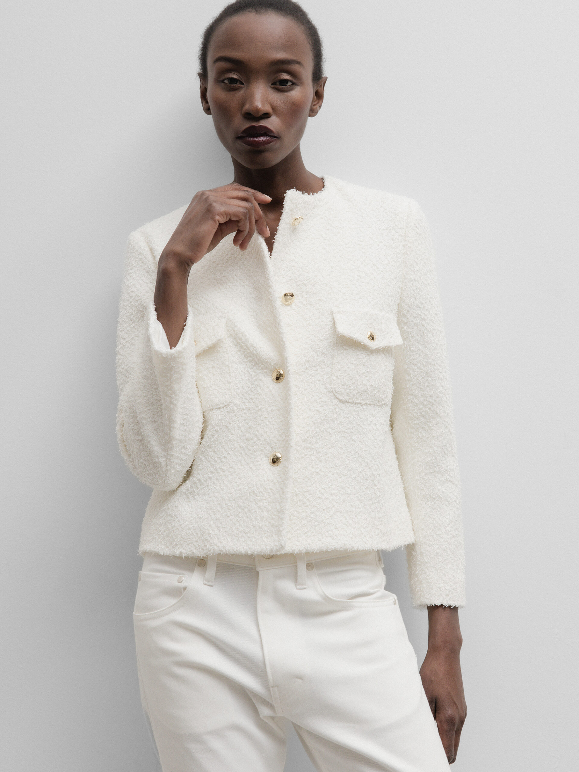 LIS LAREIDA Bouclé-Blazer Damen (101 OFF WHITE)