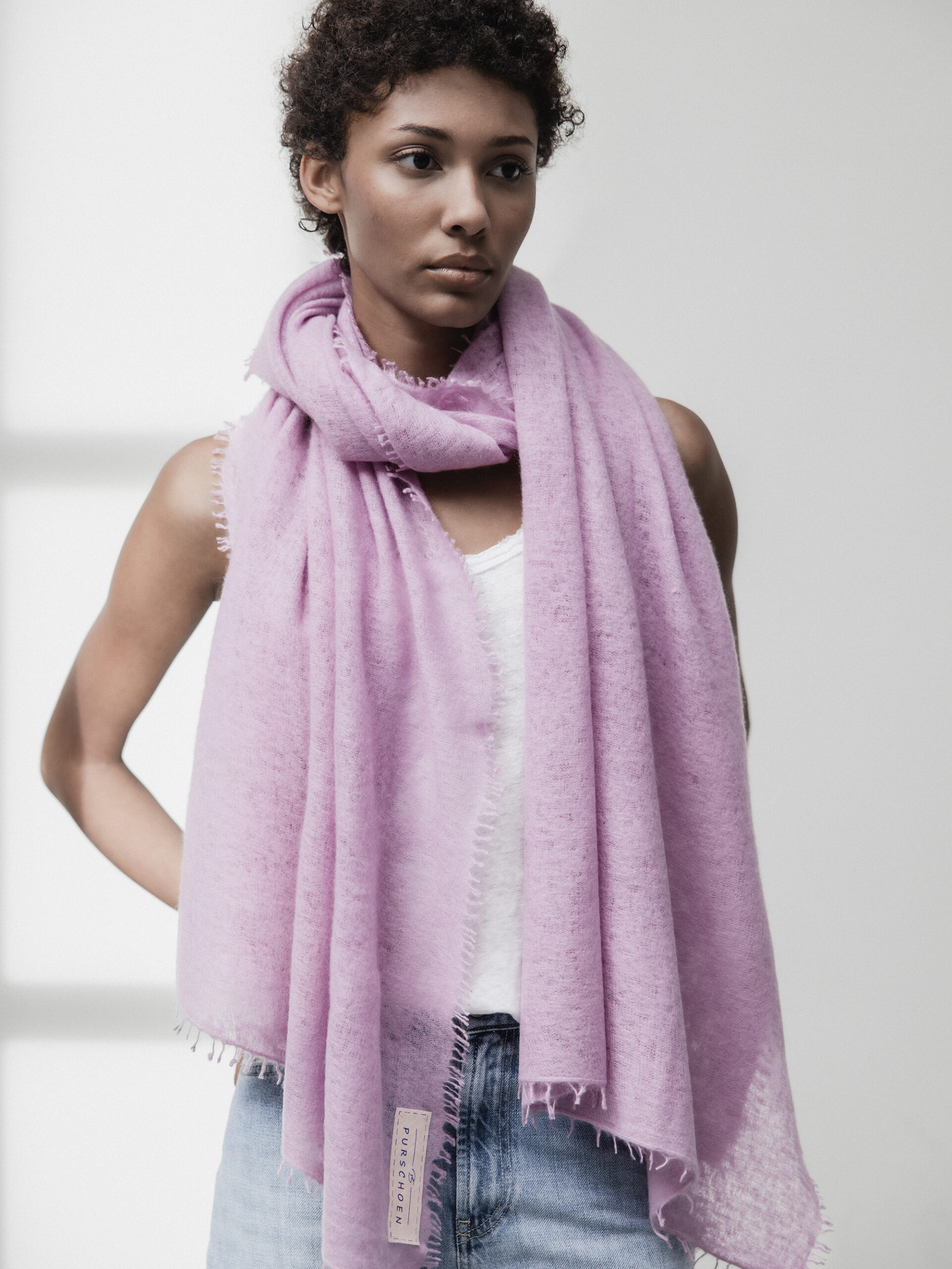 PUR SCHOEN Schal aus Cashmere Damen (4077 MALVE)