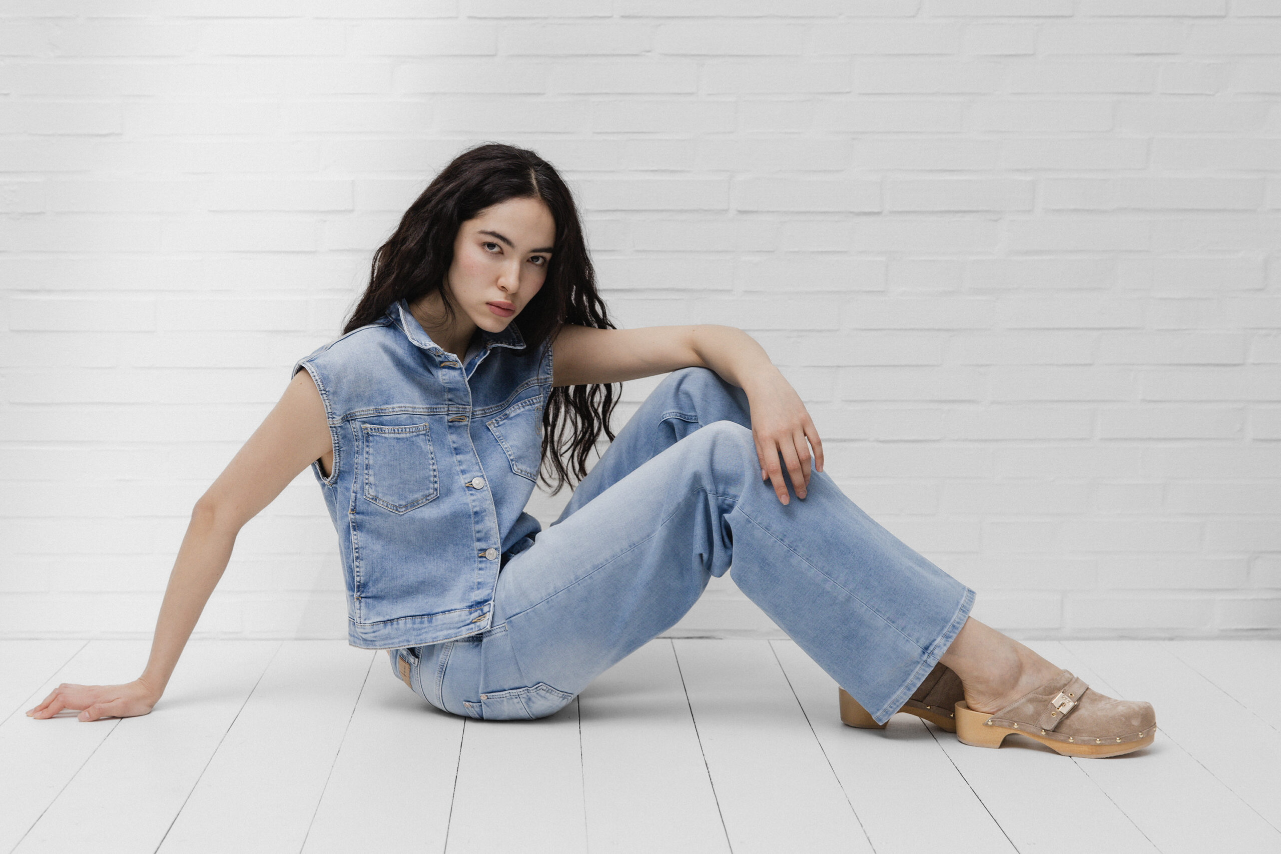 LE TEMPS DES CERISES Weste Damen (3001 LT BLUE WASH)