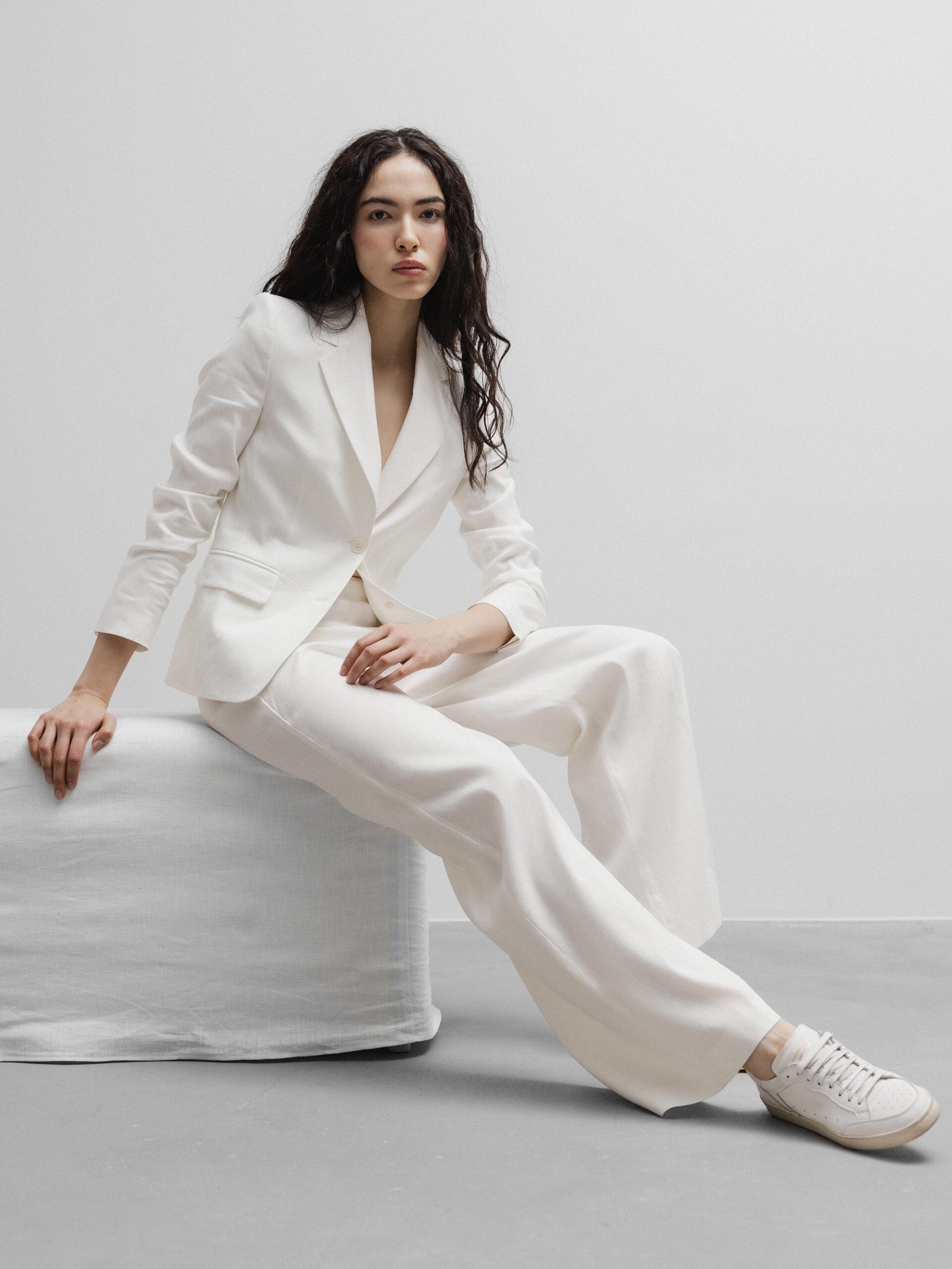 DRYKORN Weite Hose aus Leinen Damen (1930 ECRU)