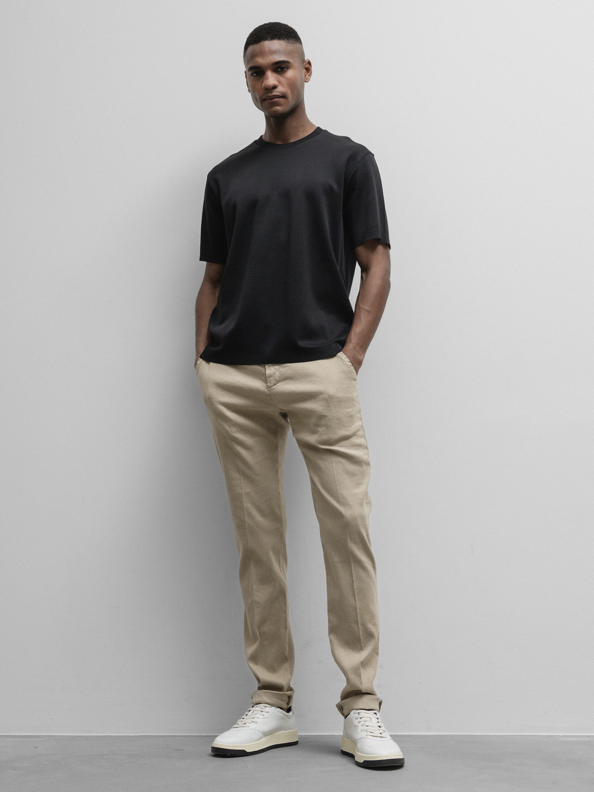 DONDUP Hose aus Leinen Herren (733 TAUPE)