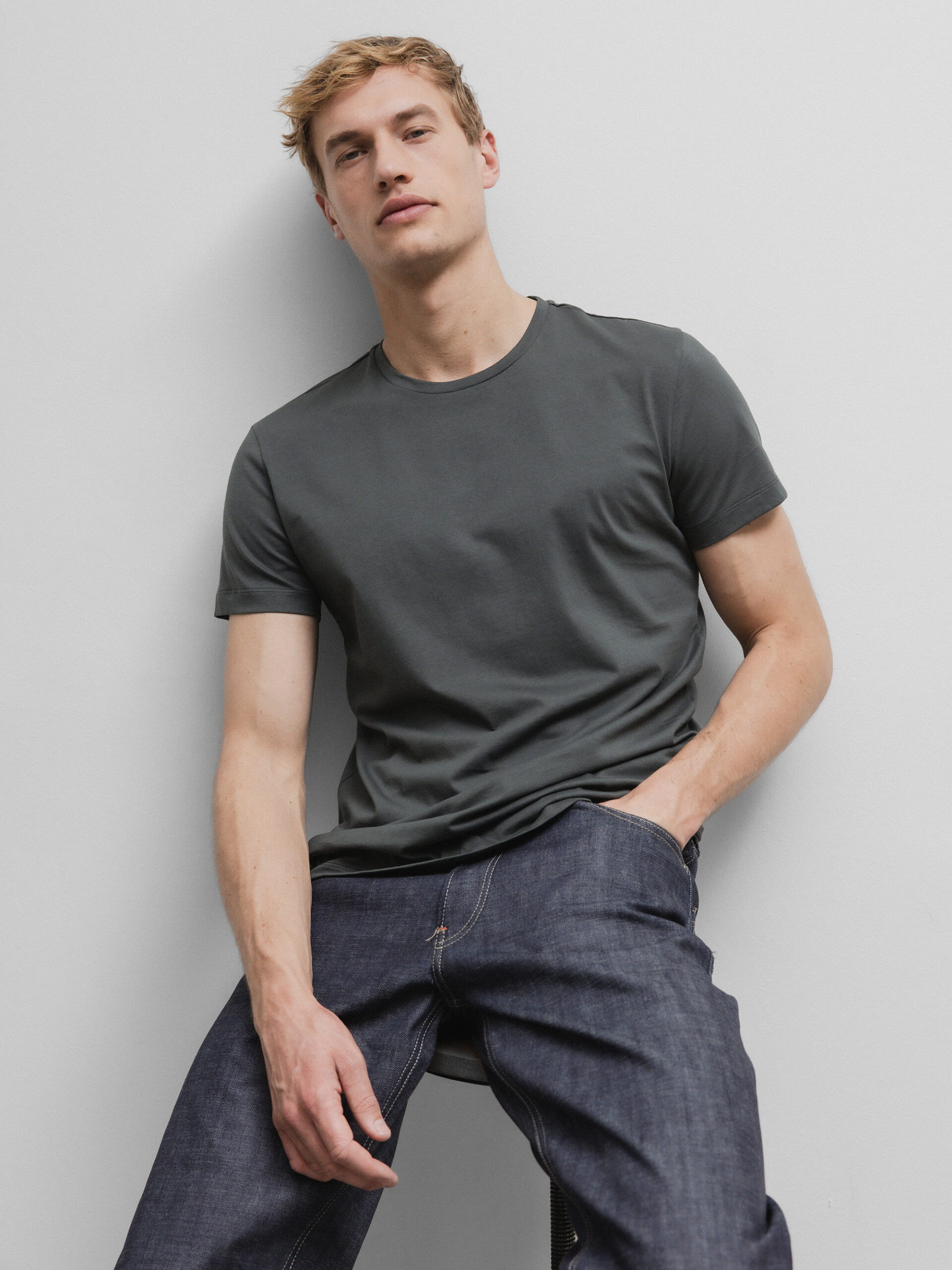 DANIELS T-Shirt aus Baumwolle Herren (DUNKELGRÜN)