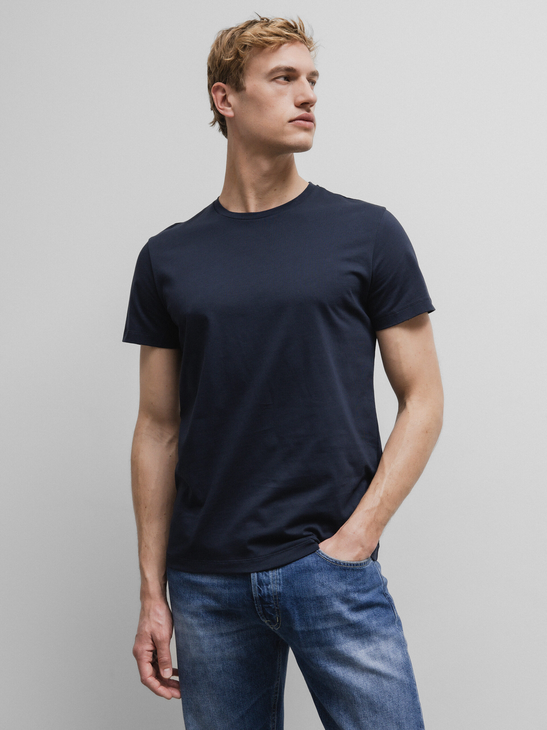 DANIELS T-Shirt aus Baumwolle Herren (NAVY)