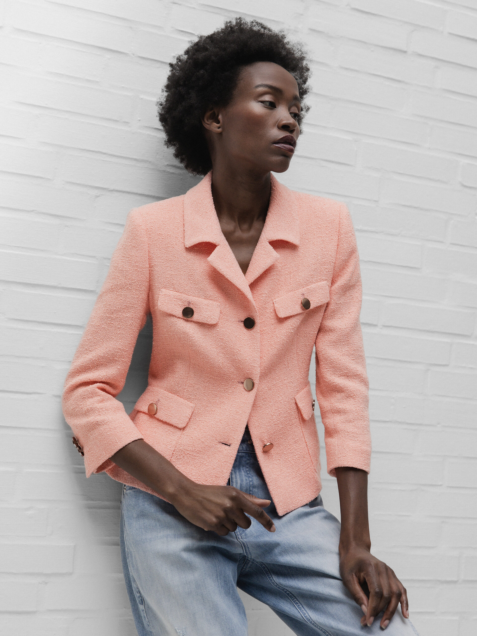 TAGLIATORE Bouclé-Blazer Damen (EY834 FLAMINGO)