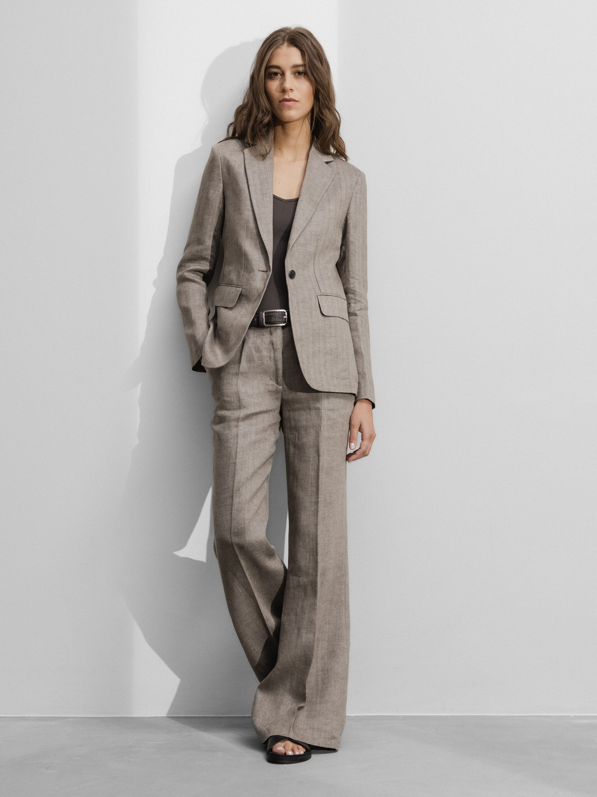 DANIELS Hose aus Leinen Damen (TAUPE FISCH6138)