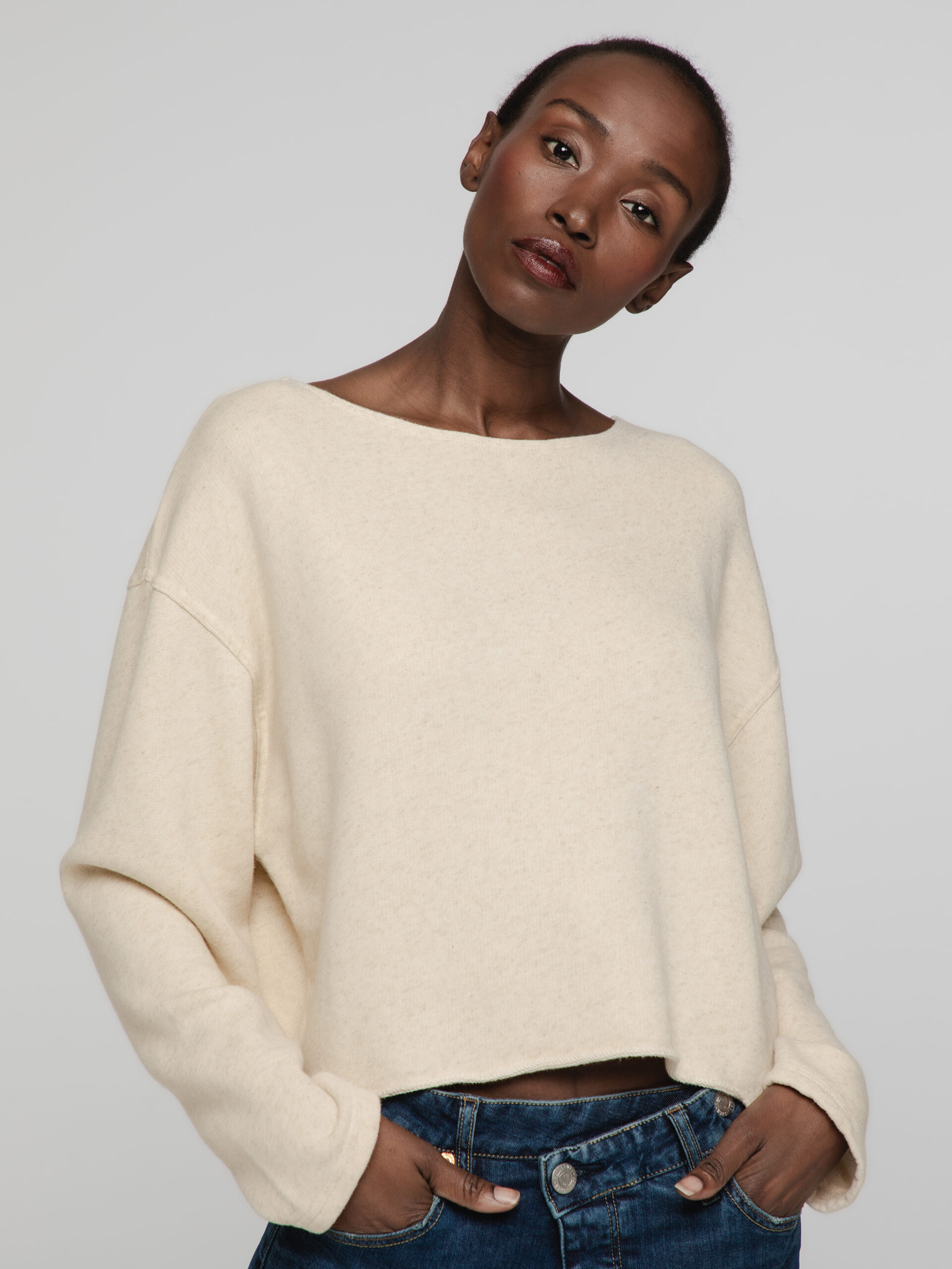 AMERICAN VINTAGE Sweatshirt Damen (ECRU CHINE)