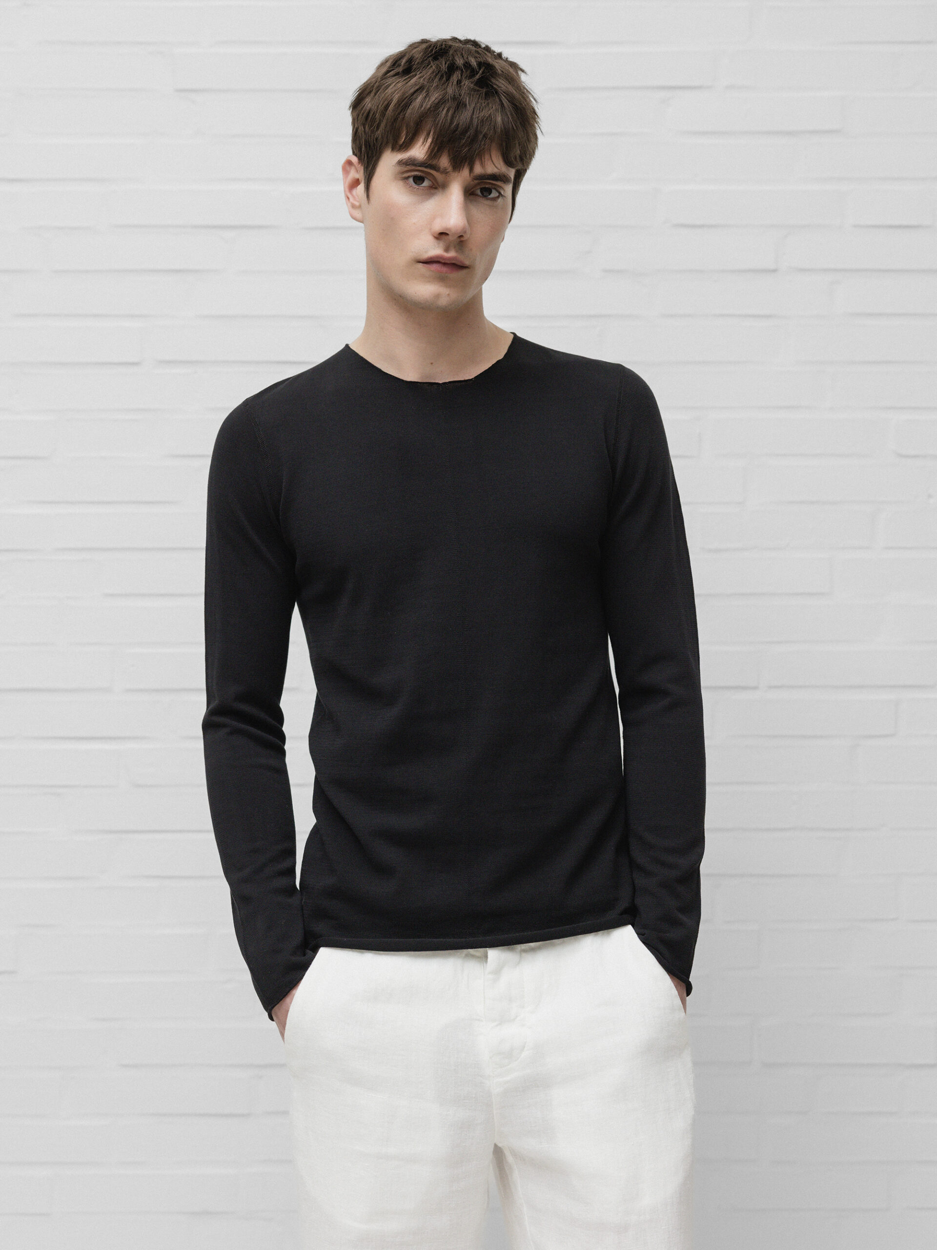 HANNES ROETHER Pullover aus Baumwolle Herren (090 SCHWARZ)
