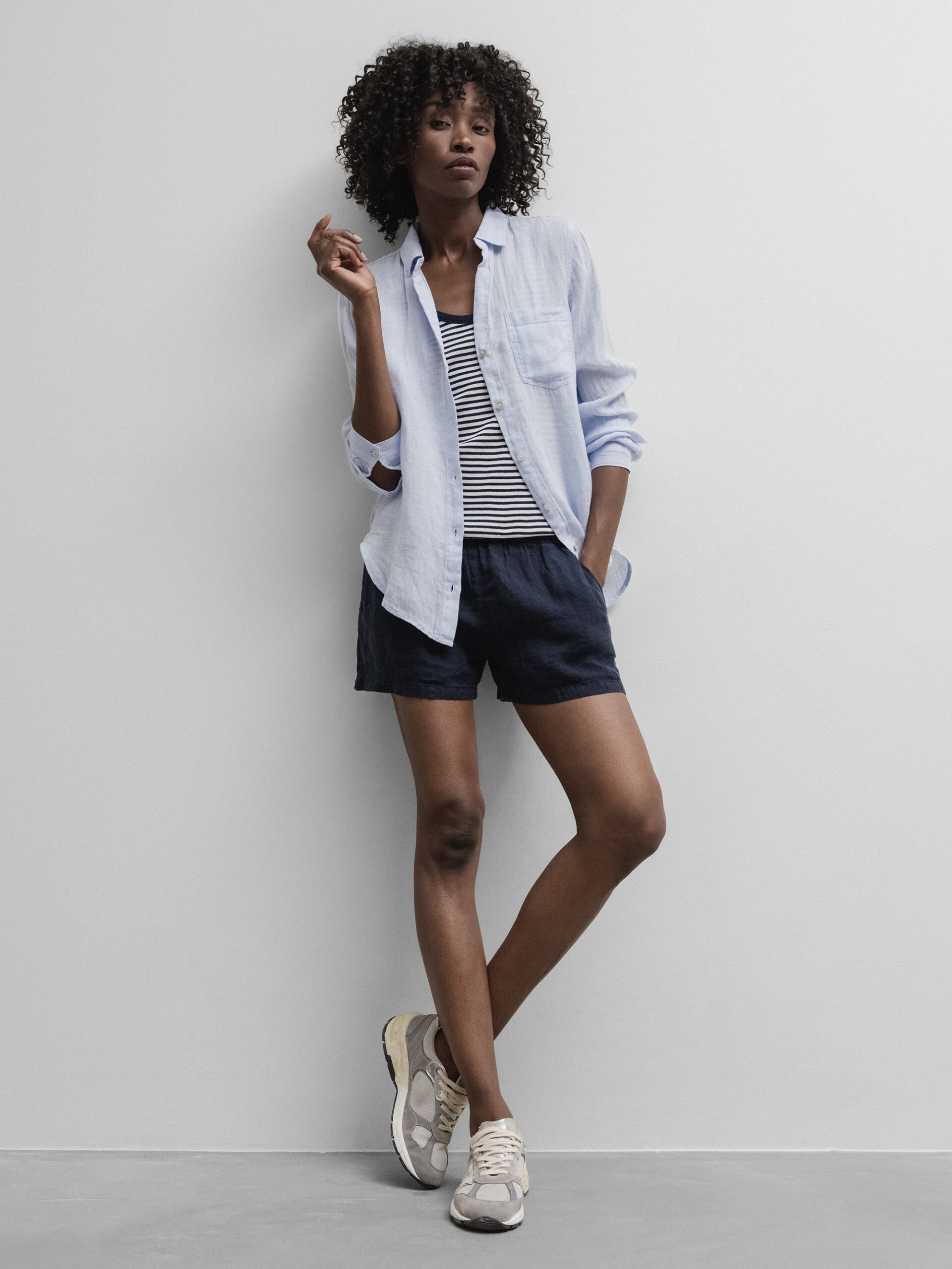 DANIELS Shorts aus Leinen Damen (NAVY)