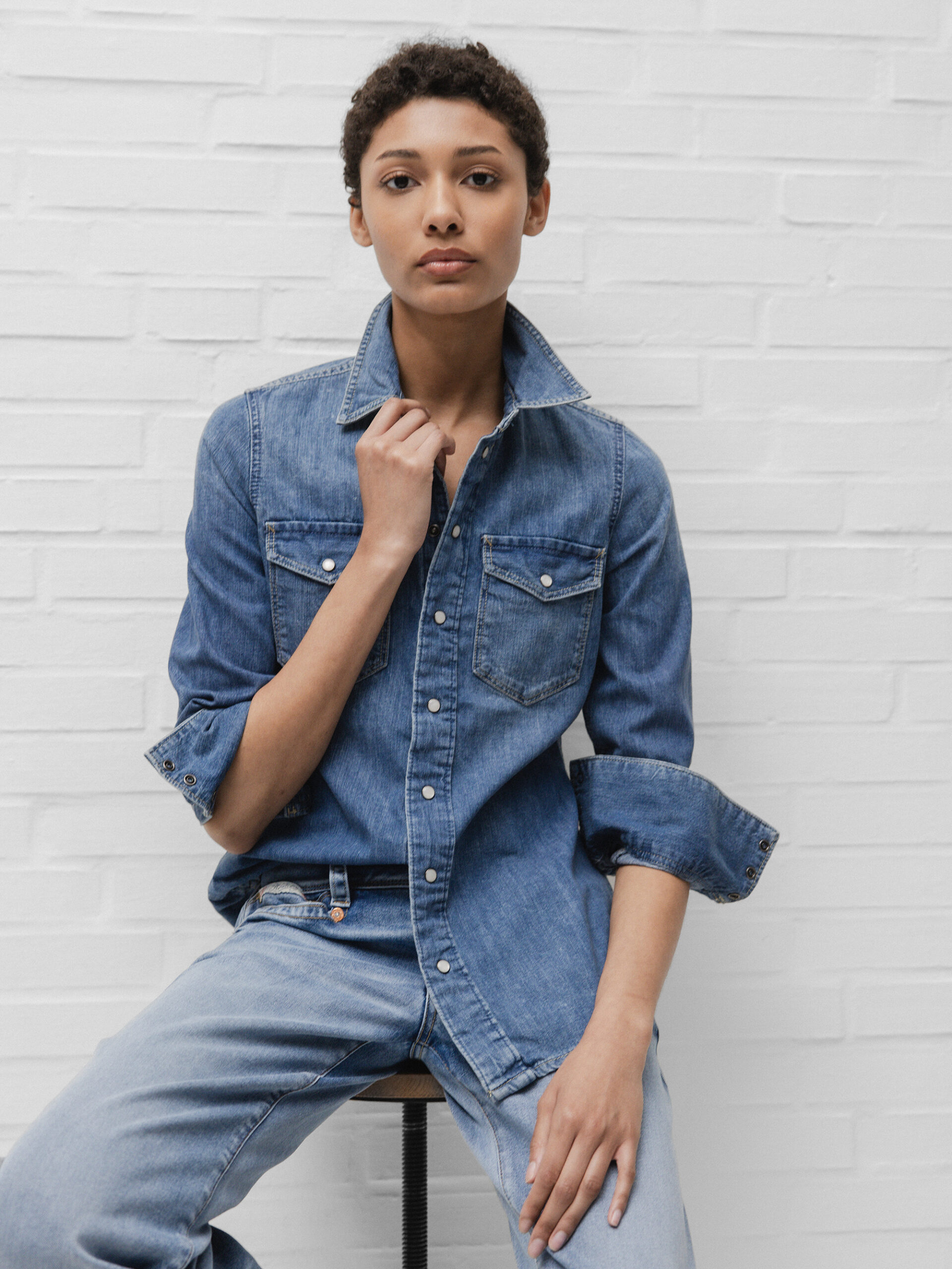 G-STAR Jeanshemd aus Baumwolle Damen (G310 STONE WASH)