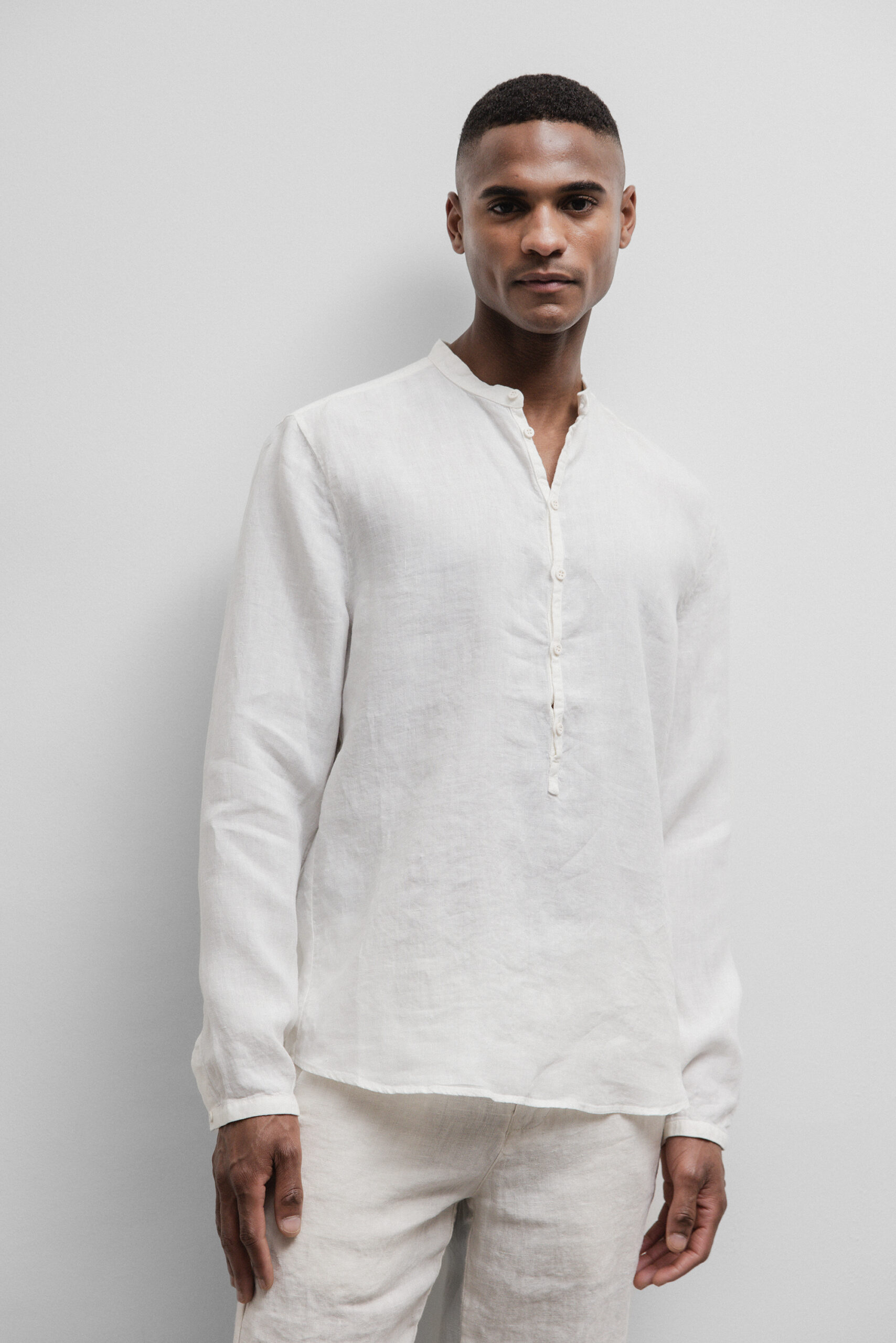 NEBO Hemd aus Leinen Herren (OFF WHITE)