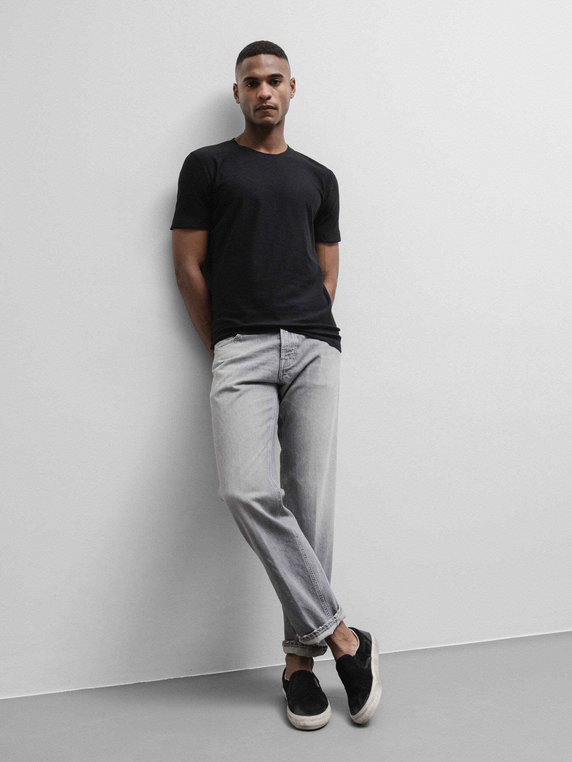 HANNES ROETHER T-Shirt aus Baumwolle Herren (090 BLACK)