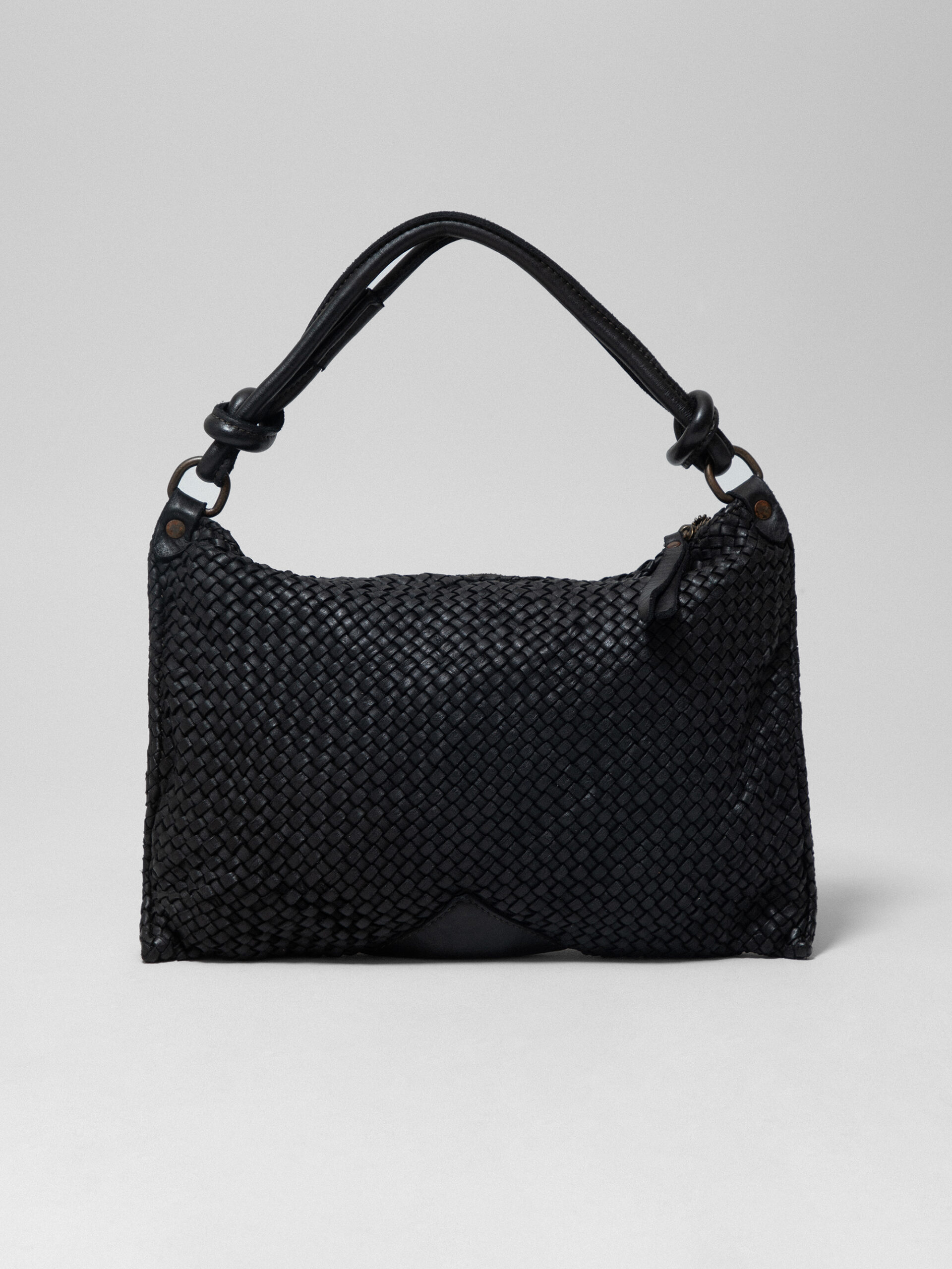 MARLON FIRENZE Schultertasche aus Leder Damen (19/1 NERO)