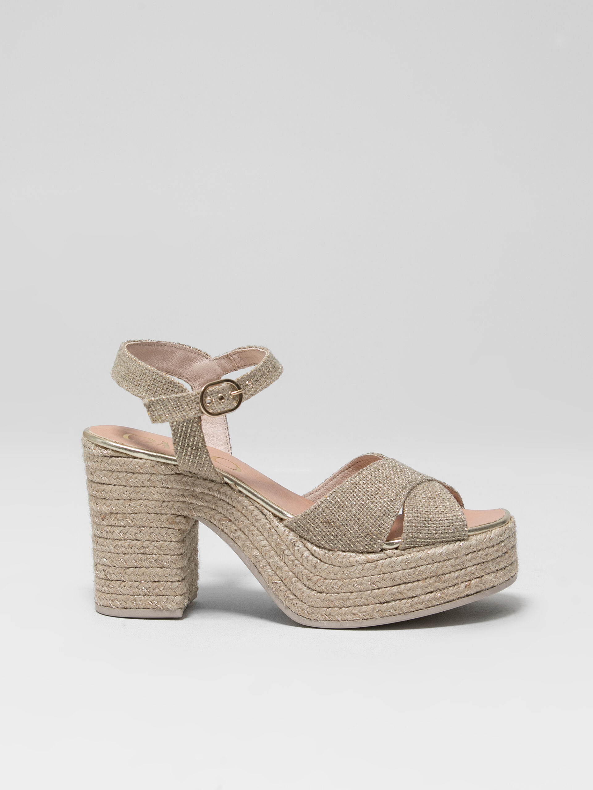 GAIMO Plateau- Sandaletten Damen (NATURAL PLATINO)