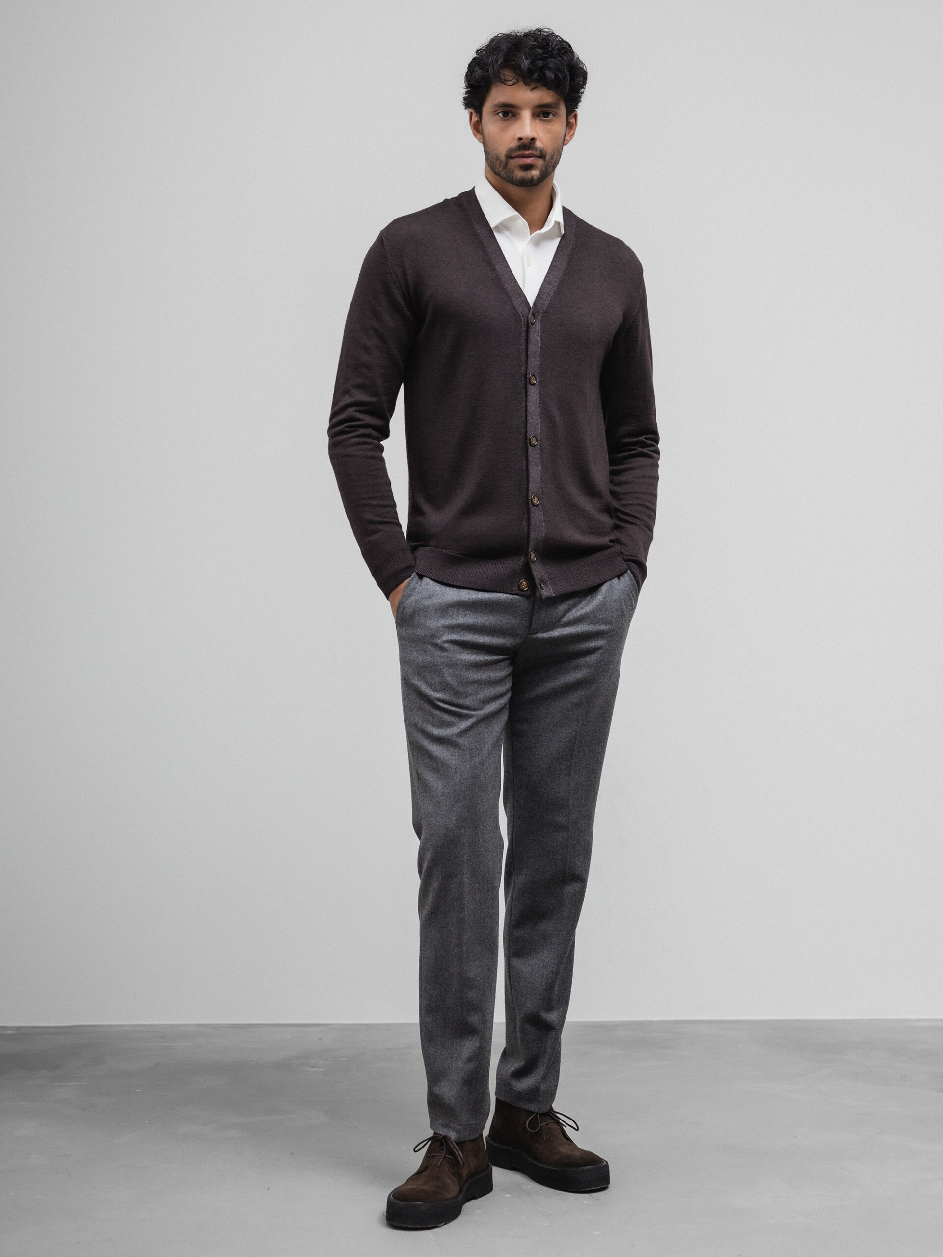 DANIELE FIESOLI Strickjacke aus Merinowolle Herren (33 MORO)