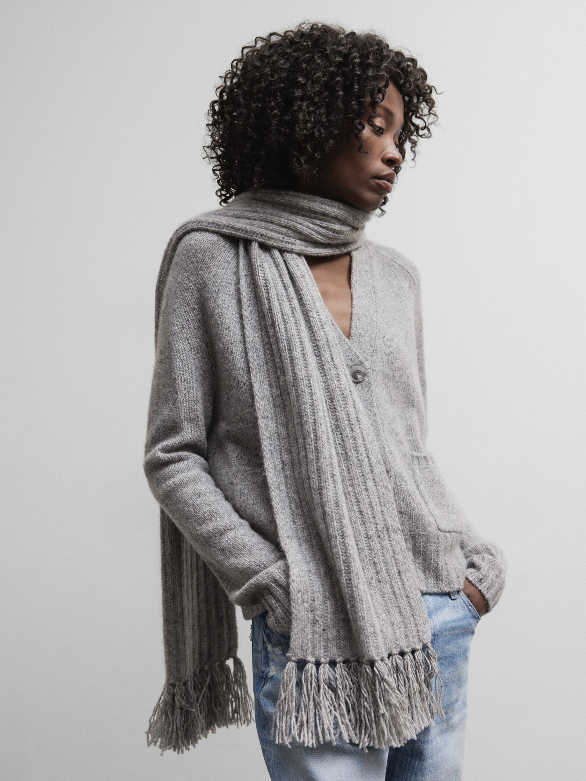 DANIELS Schal aus Cashmere Damen (GRAU 1006)