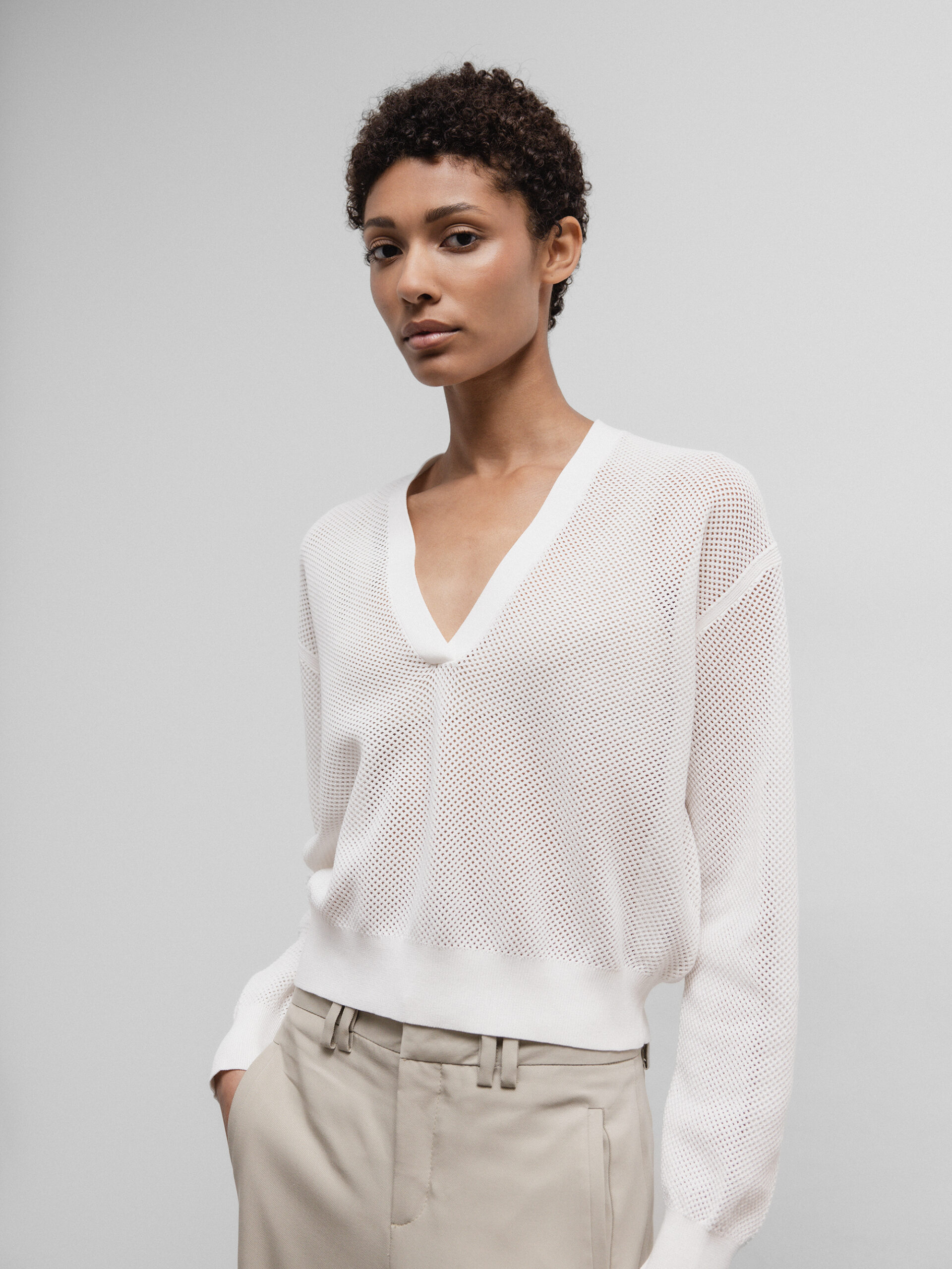DRYKORN Leichter Pullover aus Baumwolle Damen (1907 OFFWHITE)