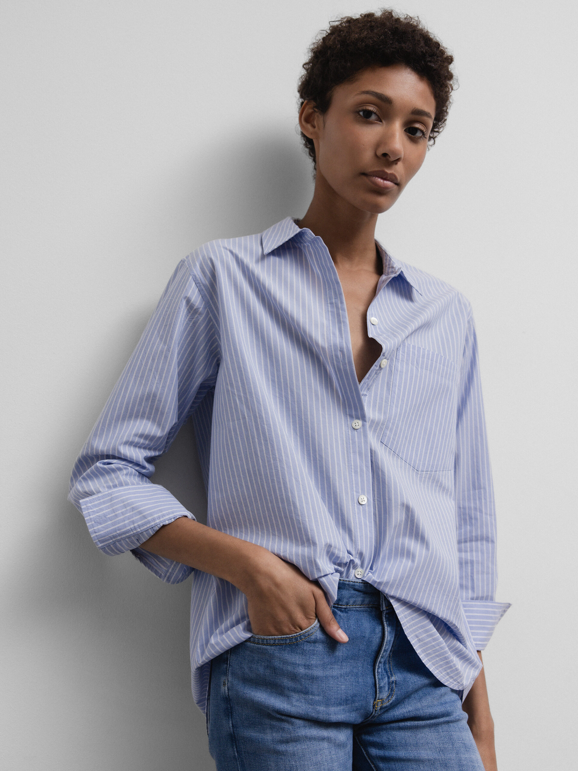 RAILS Baumwollbluse Damen (7546 HELLBLAU/WEISS STRIPES)